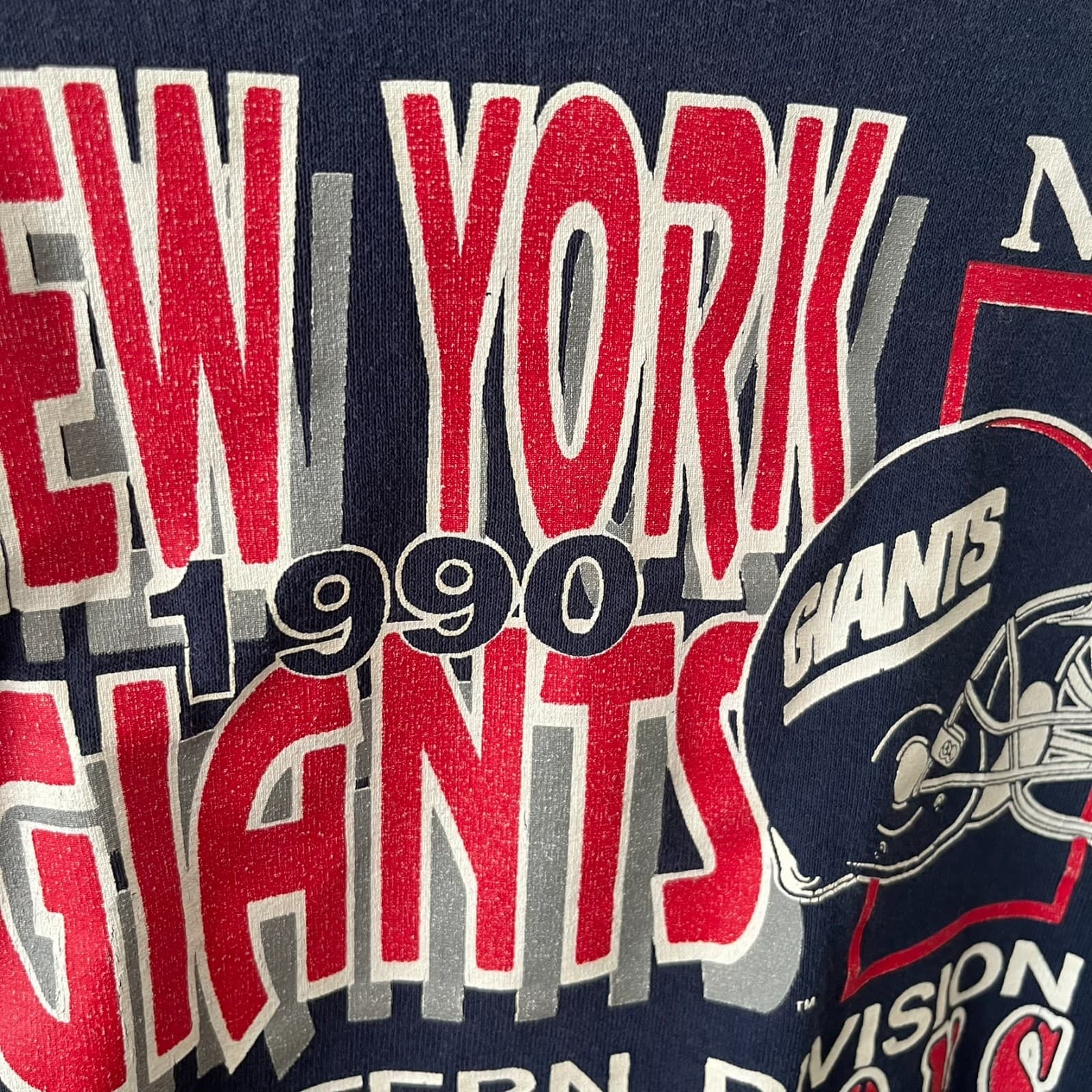 Vintage Trench Sweatshirt Womens Large Blue New York Giants NFC Eastern Division - Thumbnail 3