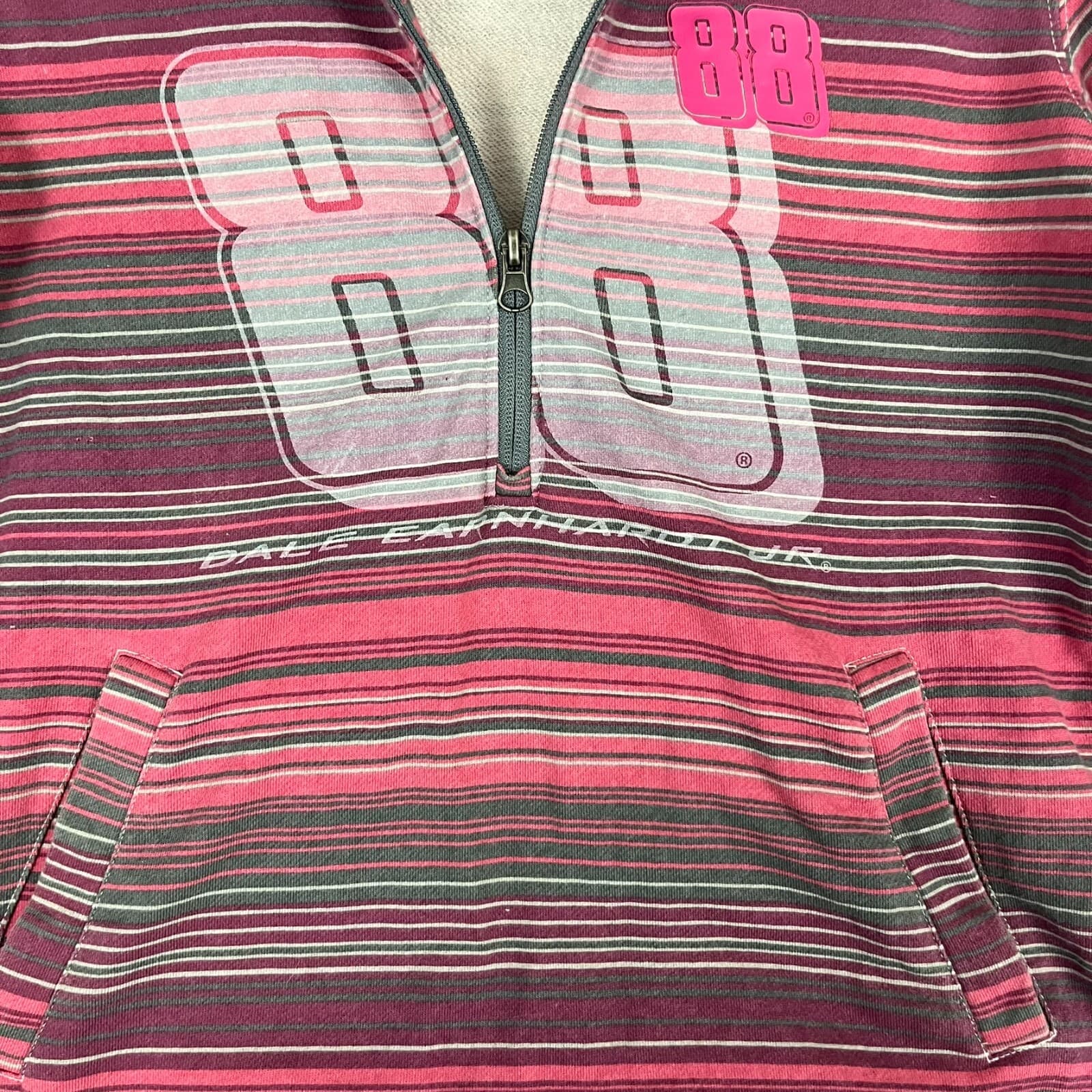 Over The Wall NASCAR Hoodie Women's M Multicolor Striped Dale Earnhardt Jr #88 - Thumbnail 2