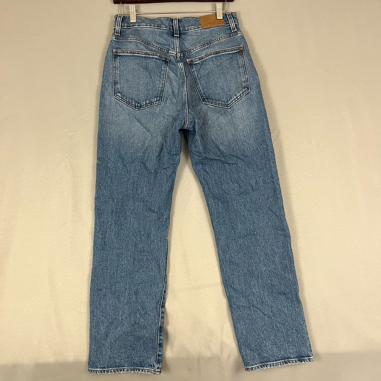 Madewell Jeans Women's 27 Blue Denim Cotton High Rise 5-Pocket Straight Leg - Thumbnail 2