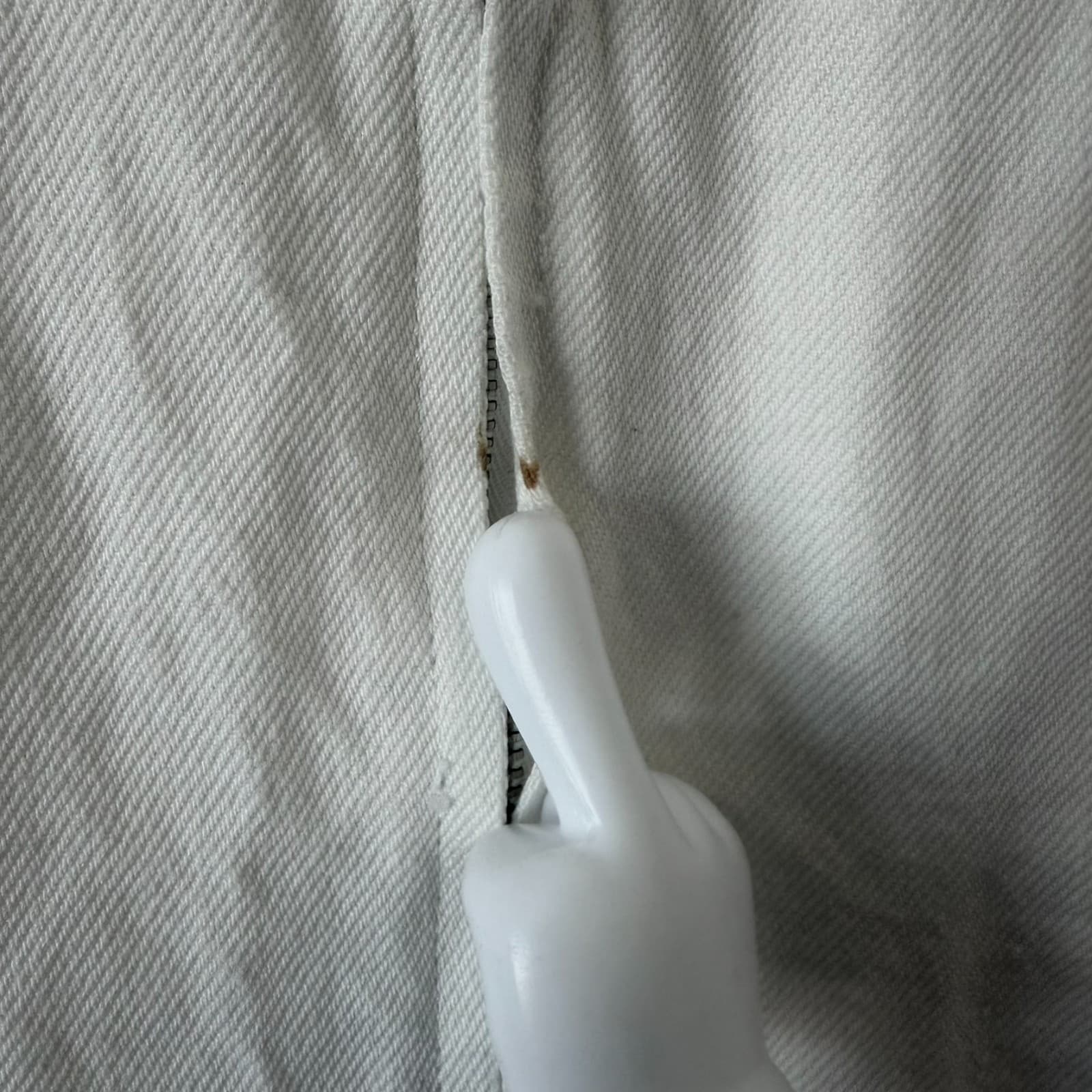 Zara Button-Down Dress Small White Denim Sleeveless Round Neck Front Buttons - Thumbnail 6