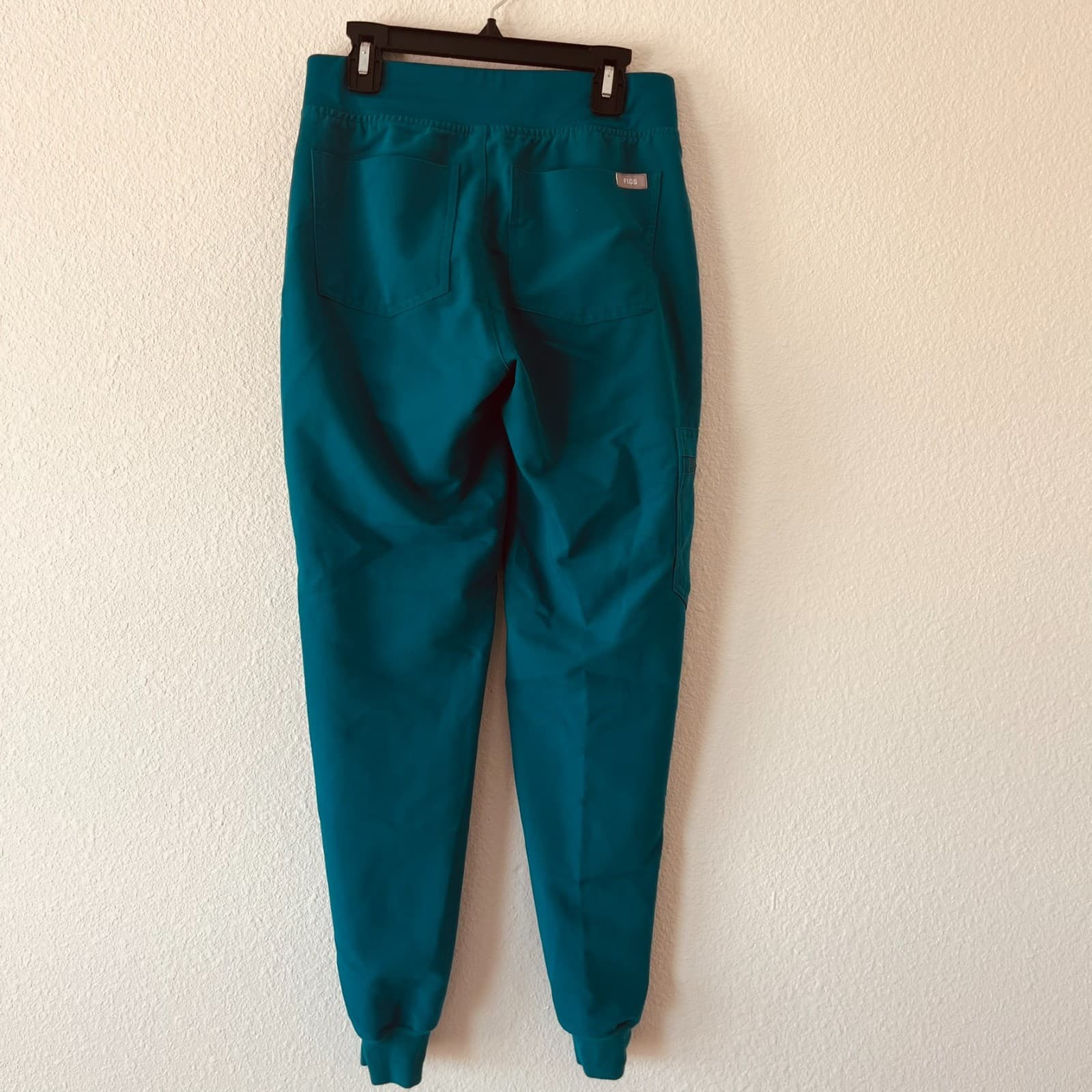 Figs Zamora Jogger Scrub Pants Women's 2XS Green Viscose Tapered Leg Drawstring - Thumbnail 3