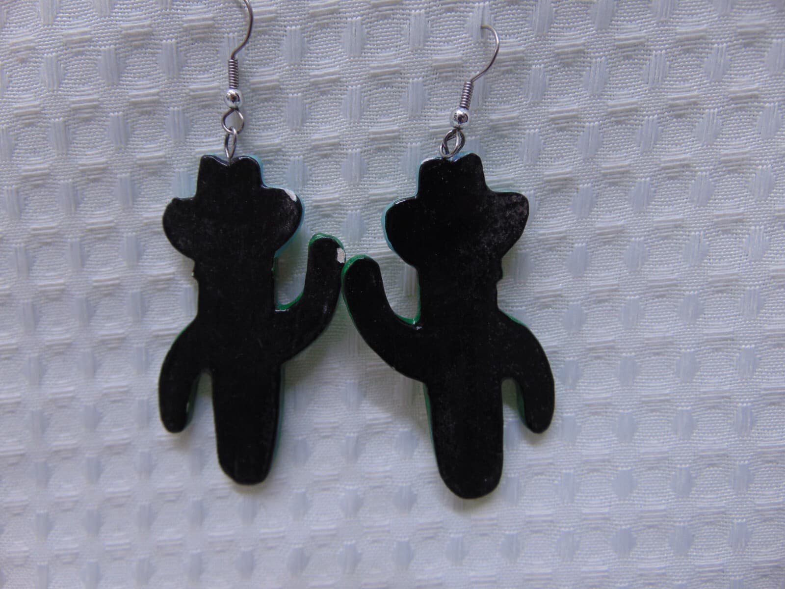 Western Cool Western Cowboy Cactus Wood Hook Earrings Funny Rodeo - Thumbnail 2