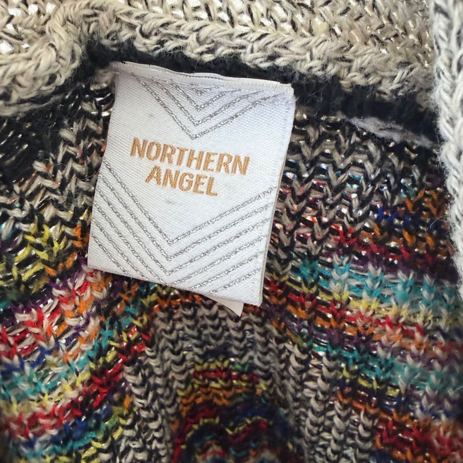 Northern Angel Cardigan Women L Multicolor Southwestern Aztec Longline - Thumbnail 4