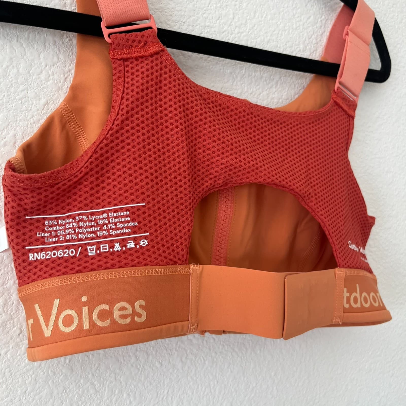 Outdoor Voices Powerhouse Mesh Breathable Front Zip Sports Bra SM/Med B Cup - Thumbnail 4
