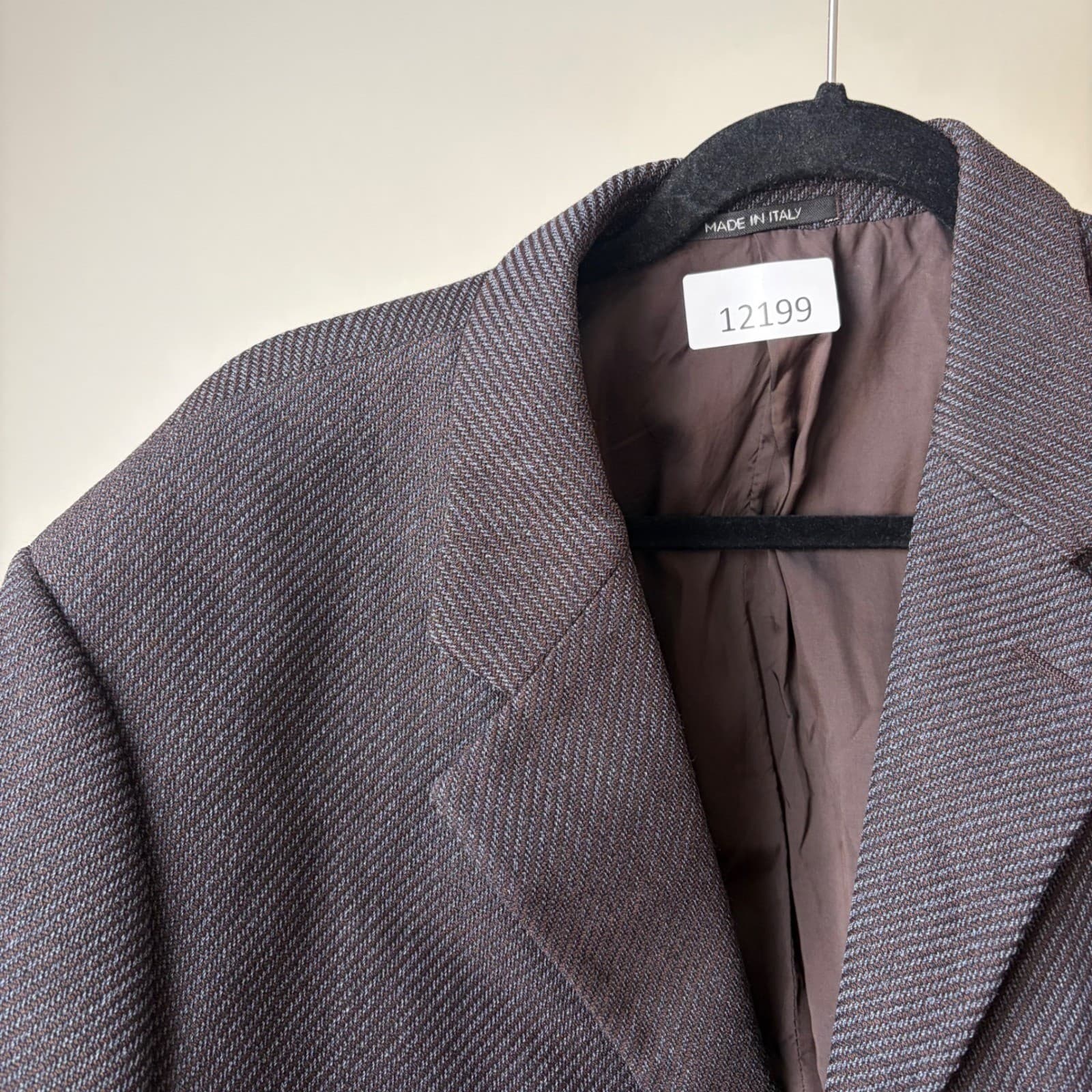 Armani Collezioni Blazer Mens 46R Brown 100% Wool 3-Button Sport Coat Italy - Thumbnail 10