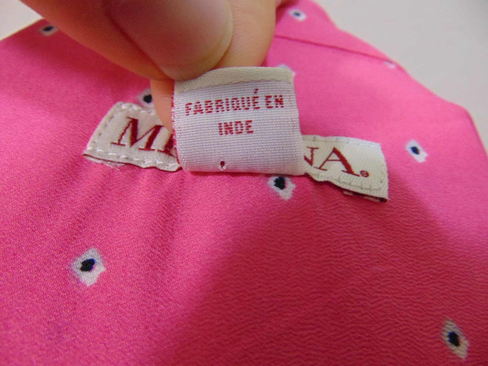 Merona Button Blouse Shirt Relaxed Fit Shrink Resistant Pink W/ Dots - Size XL - Thumbnail 7