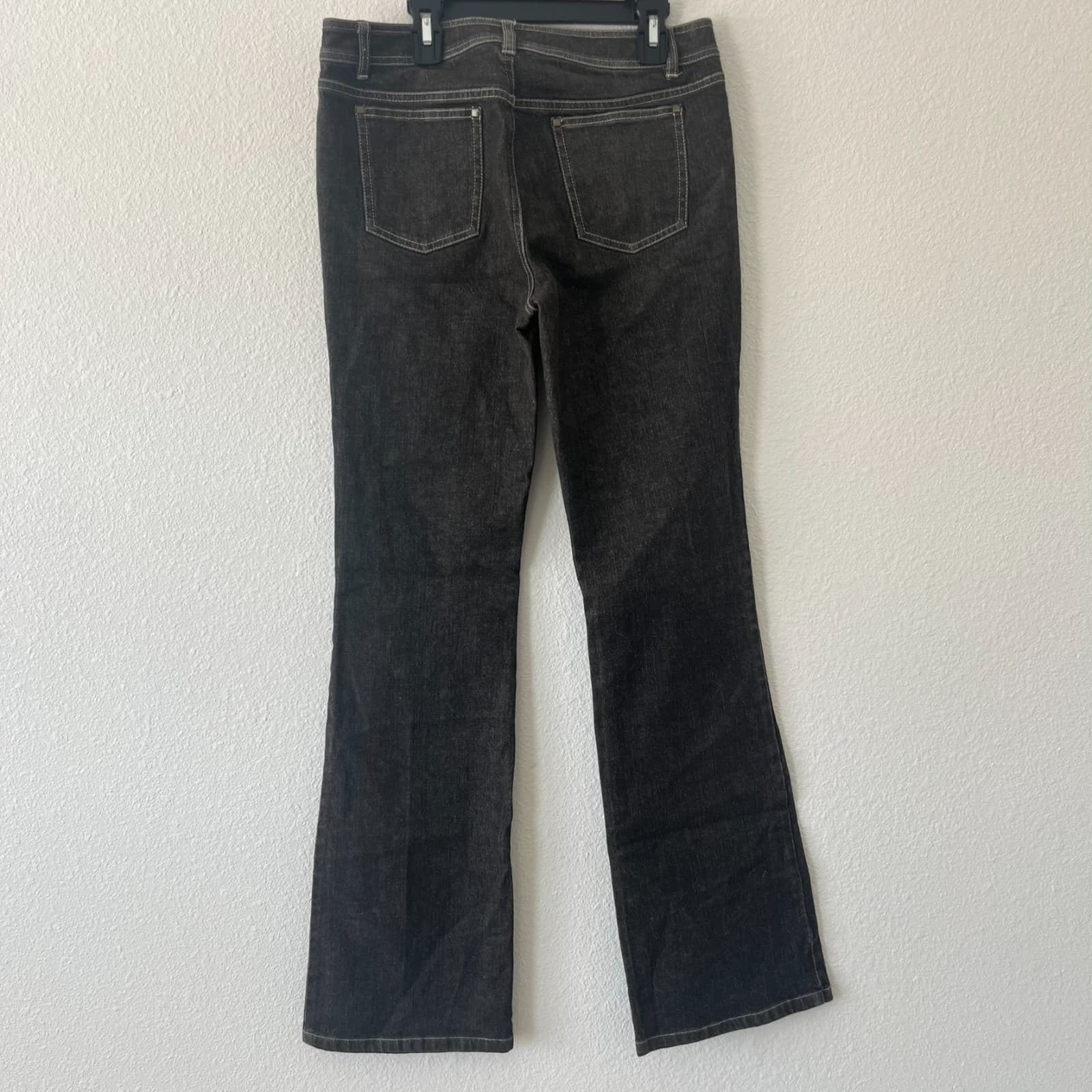 Lafayette 148 New York Bootcut Jeans Women's 2 Black Denim 5-Pockets Zip Fly - Thumbnail 3