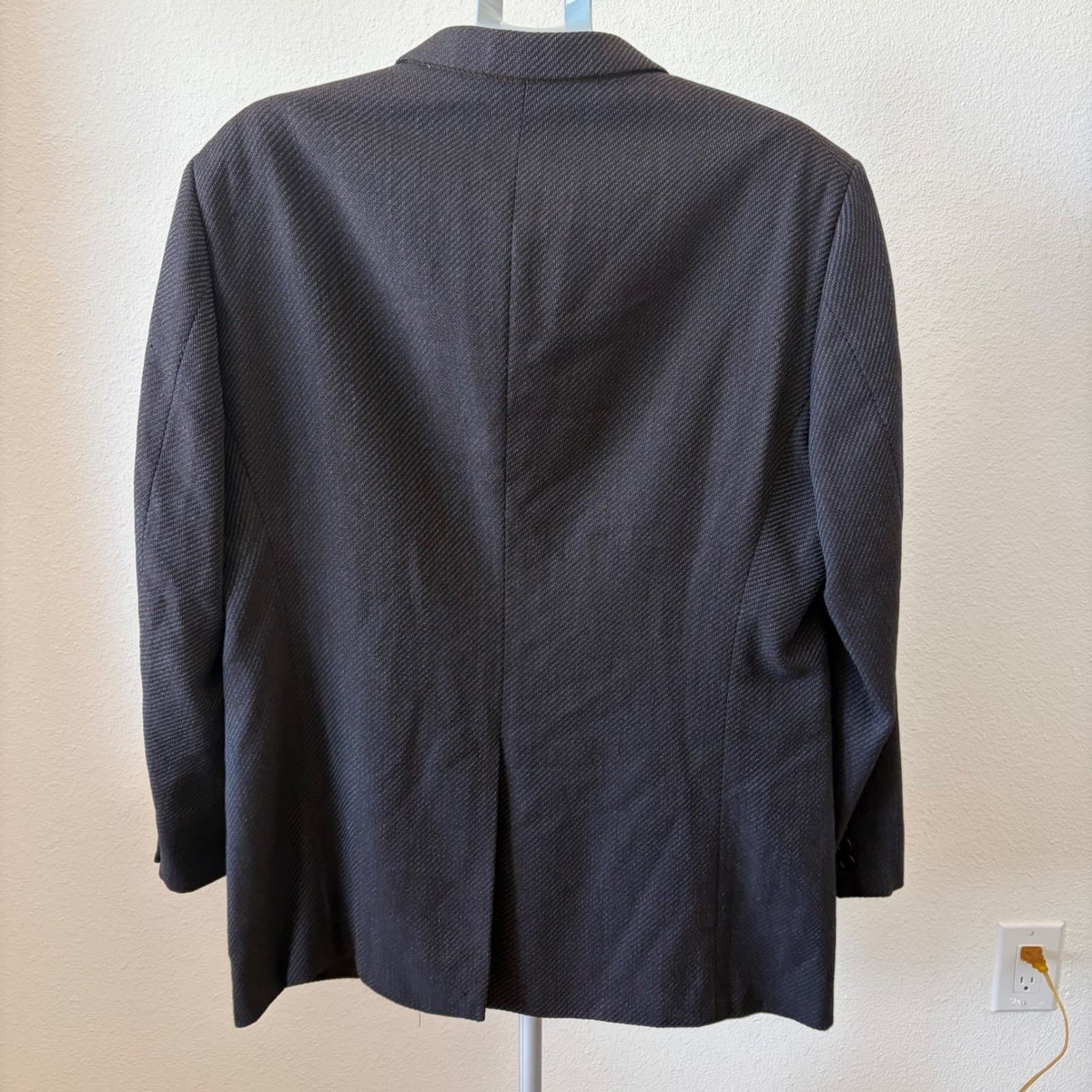 Armani Collezioni Blazer Mens 46R Brown 100% Wool 3-Button Sport Coat Italy - Thumbnail 4