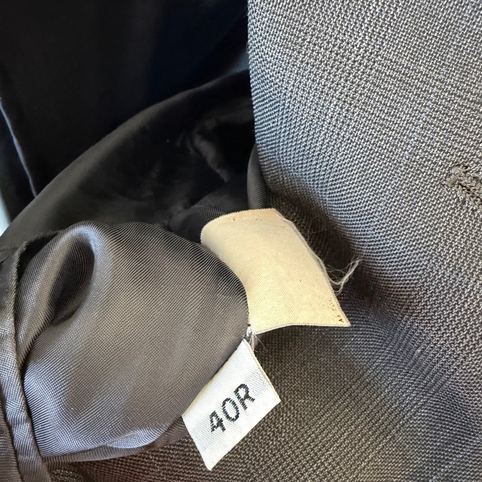 Hart Schaffner Marx Blazer Mens 40R Grey Windowpane Nordstrom Suit Coat 2 Button - Thumbnail 7