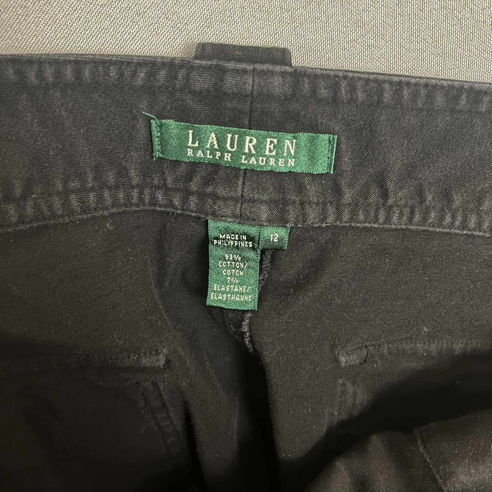 Lauren Ralph Lauren Womens Skirt 12 Black Denim Minimal Modest Western Coastal - Thumbnail 4