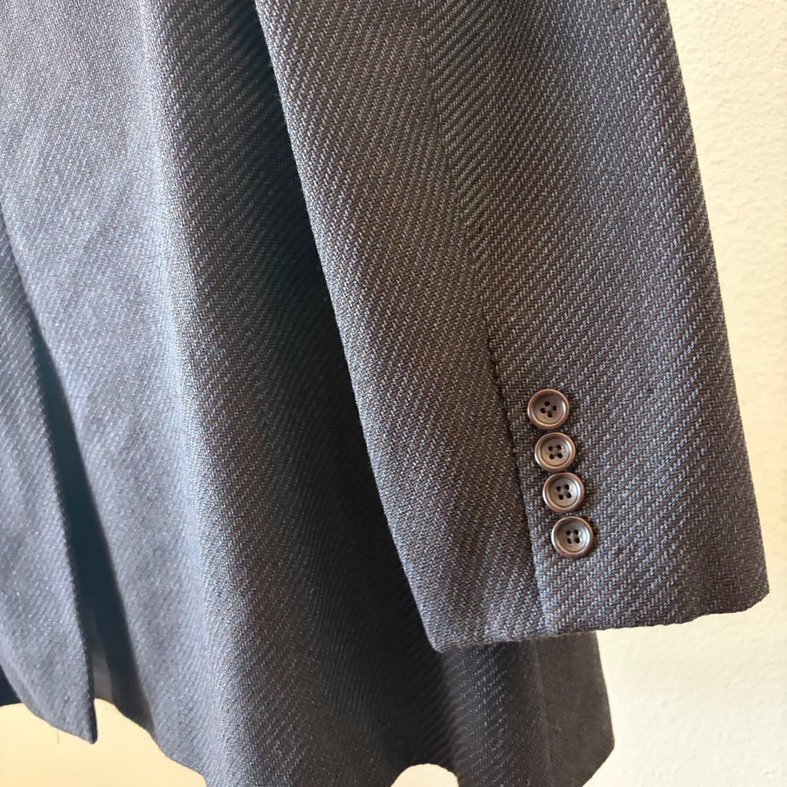 Armani Collezioni Blazer Mens 46R Brown 100% Wool 3-Button Sport Coat Italy - Thumbnail 5