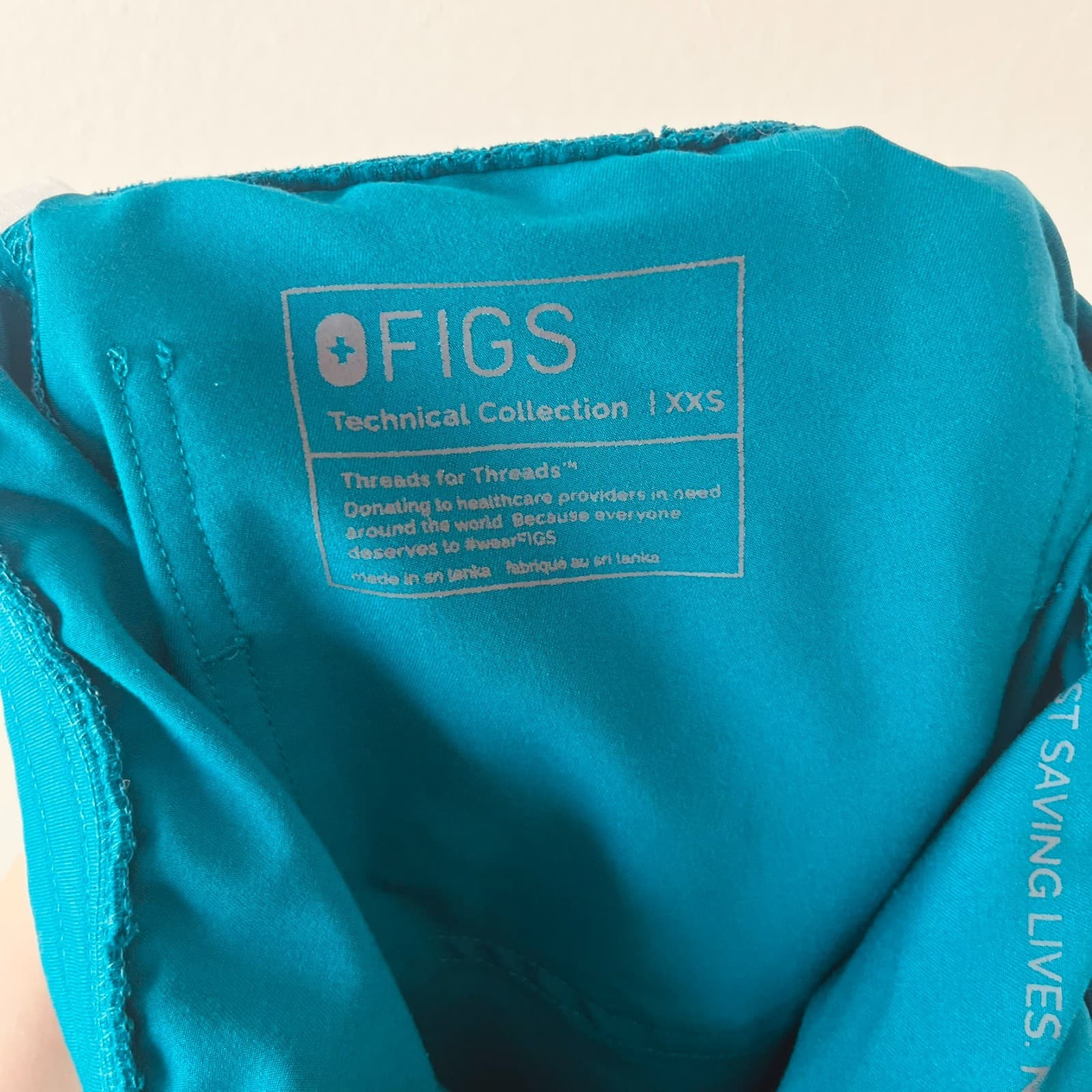 Figs Zamora Jogger Scrub Pants Women's 2XS Green Viscose Tapered Leg Drawstring - Thumbnail 5