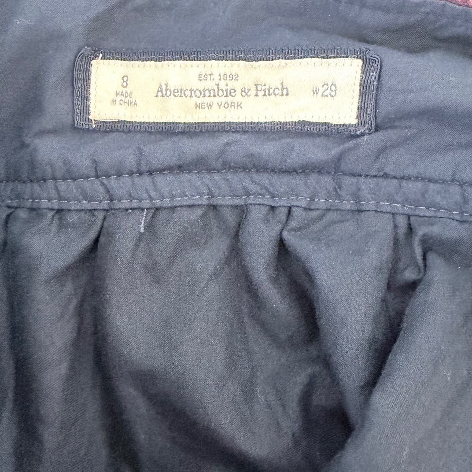 Abercrombie & Fitch Women Y2K Tartan Plaid Pleated Mini Skirt Burgundy Bow Sz 8 - Thumbnail 6