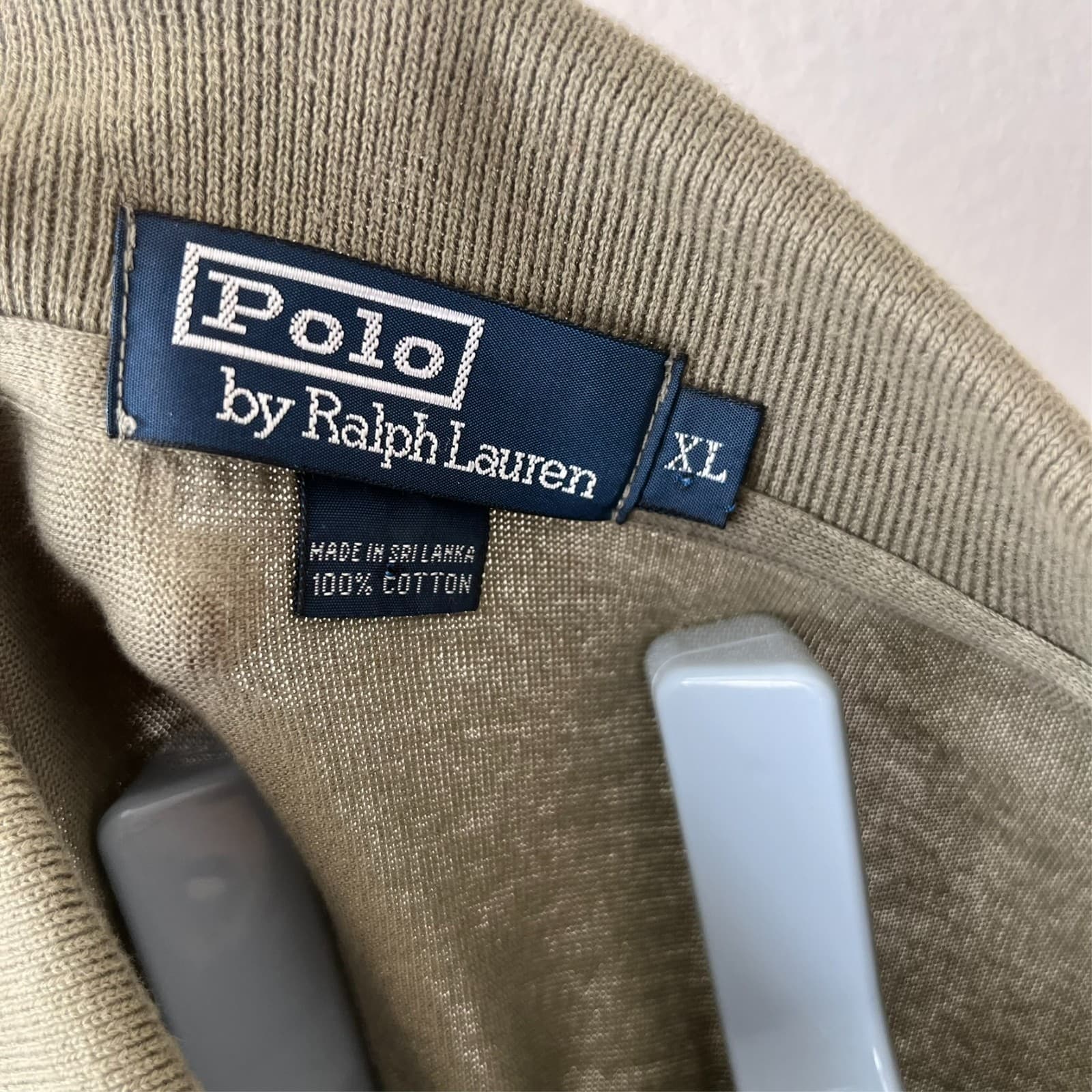 Vintage Polo By Ralph Lauren Long Sleeve Polo Shirt 90s Men's XL Green Soft/Thin - Thumbnail 4