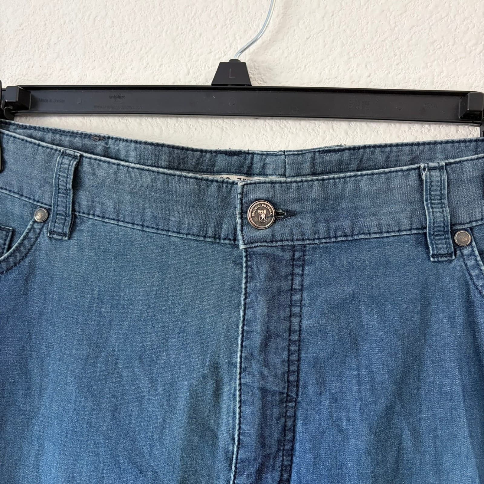 Ermenegildo Zegna Mens Blue 5-Pocket Chino Pants Sz 40 Lightweight Straight - Thumbnail 2