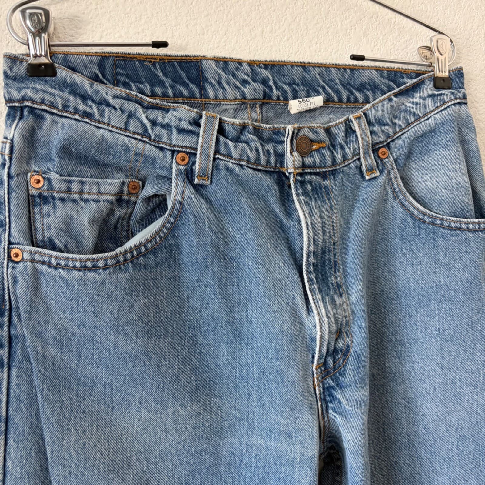 Levis 560 Loose Fit Tapered Leg Jeans Mens 34x36 Y2K Vintage 90s Made in USA - Thumbnail 2