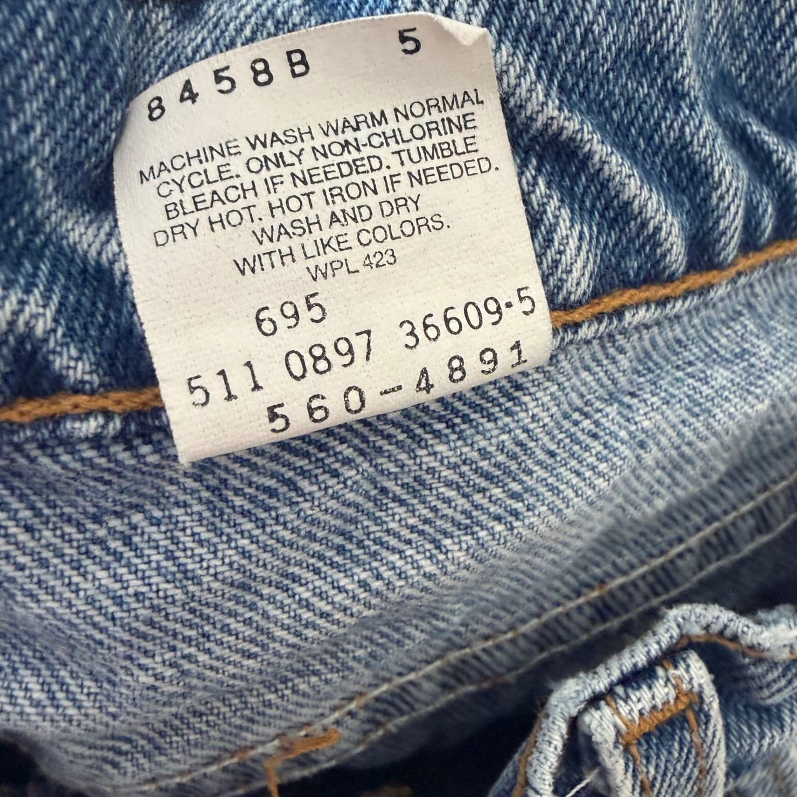 Levis 560 Loose Fit Tapered Leg Jeans Mens 34x36 Y2K Vintage 90s Made in USA - Thumbnail 7