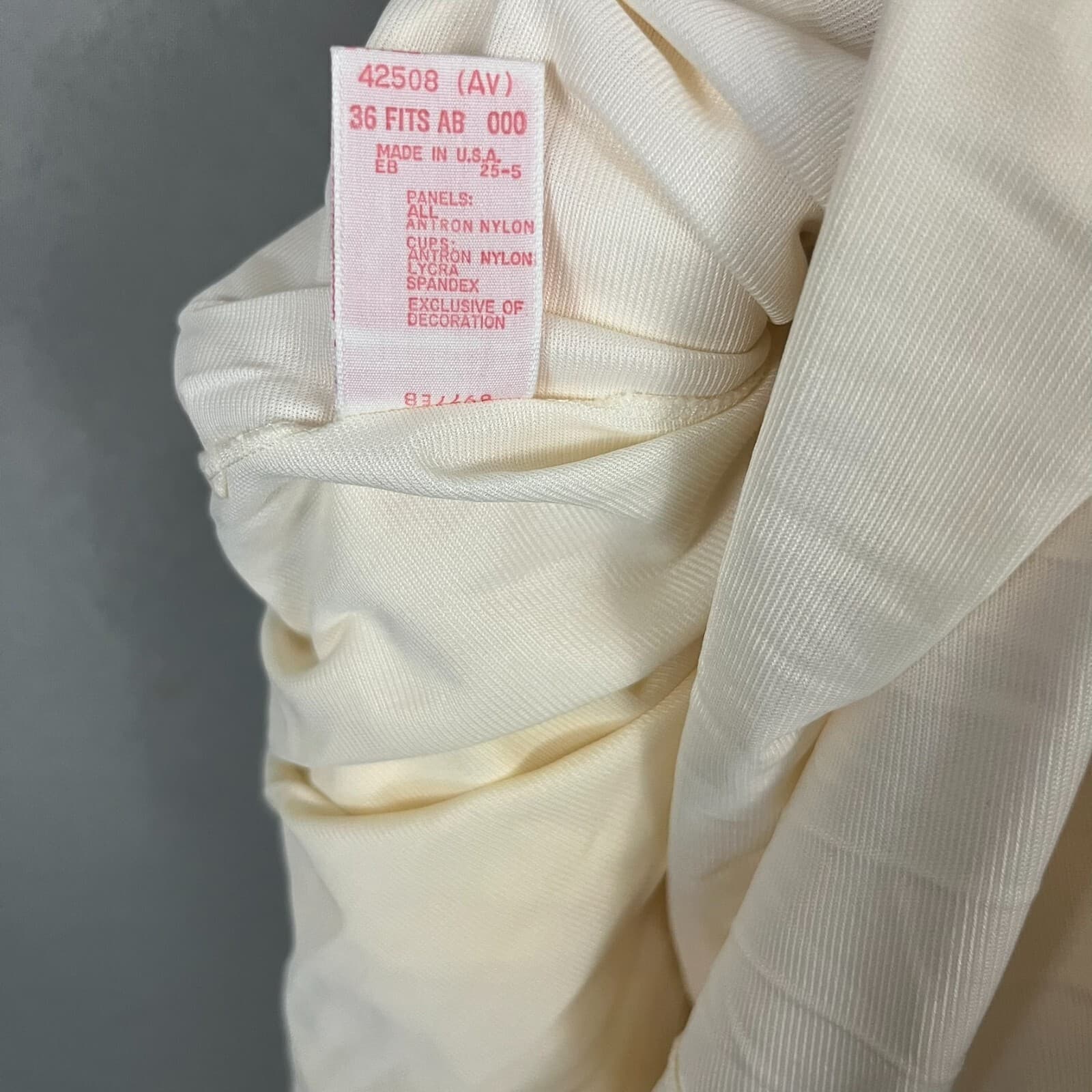 Vintage The Sears Doesnt Slip Nylon Anti-Cling Cream Maxi Slip Size 36 Deadstock - Thumbnail 7
