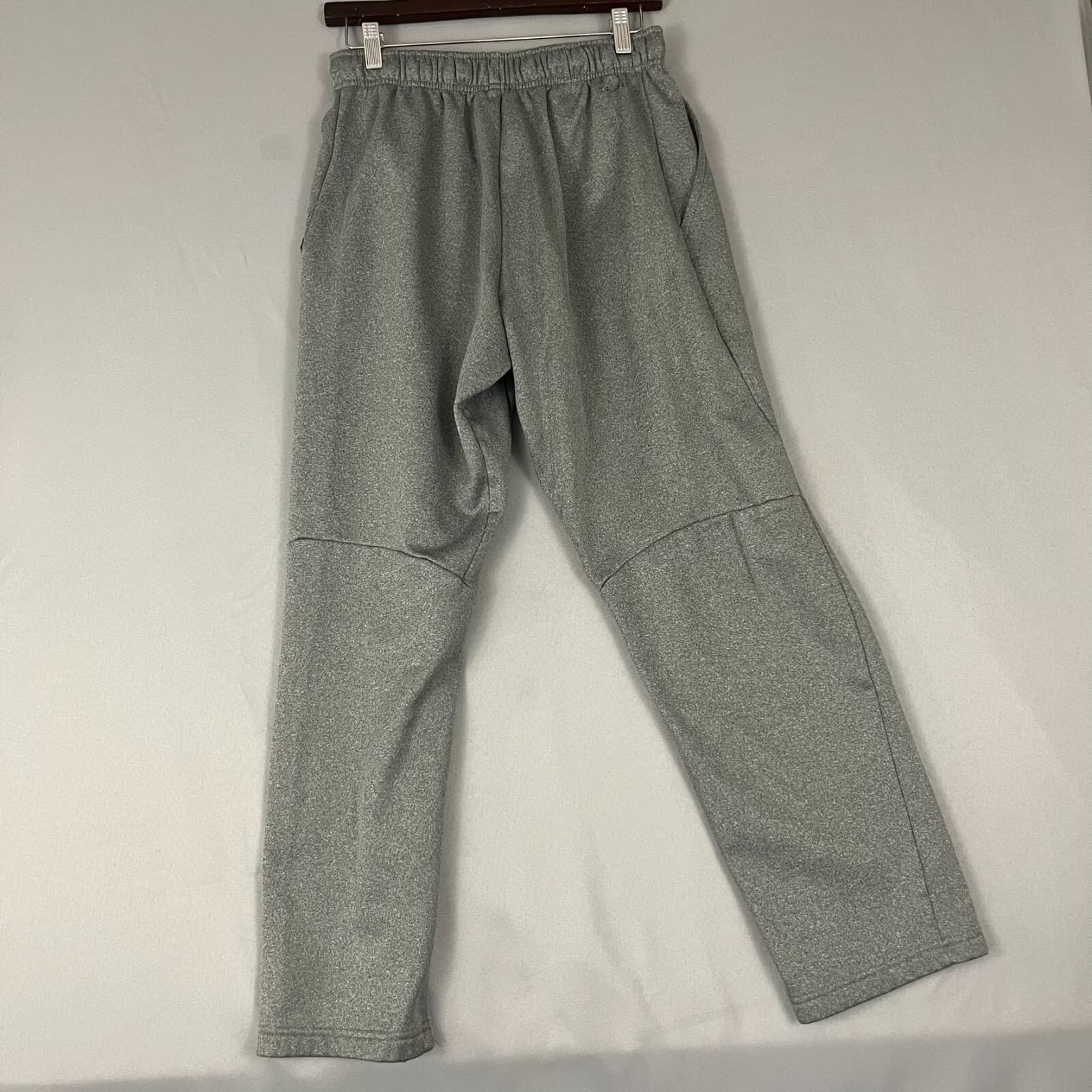 Nike Dri-Fit Sweatpants Men's Medium Heather Gray Fleece Lined Pockets Fitness - Thumbnail 5