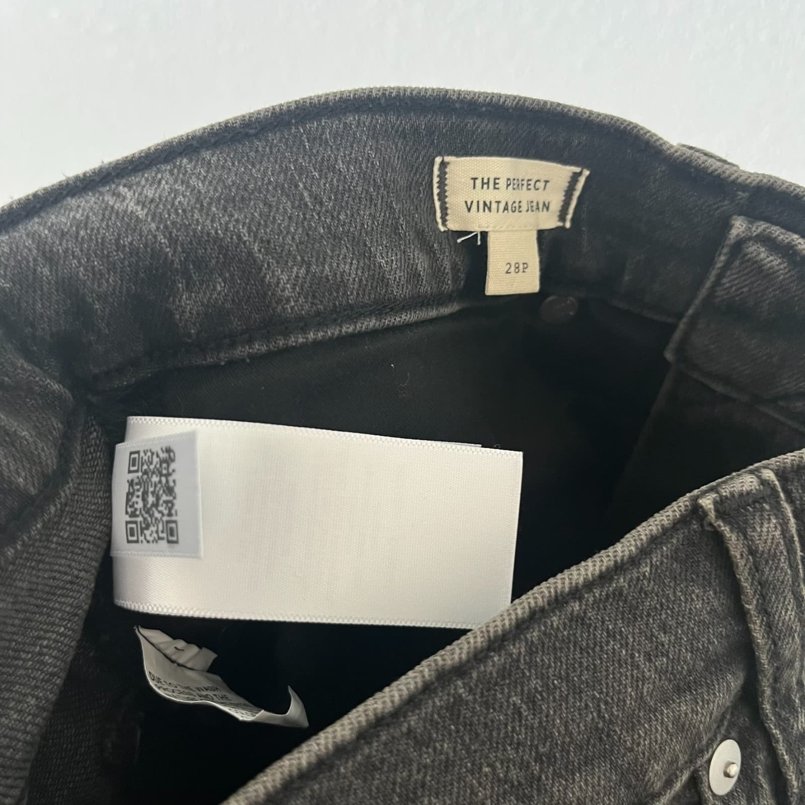 Madewell Vintage Jeans Women's 28P Black Denim Cotton Pockets Skinny Leg Zip Fly - Thumbnail 6