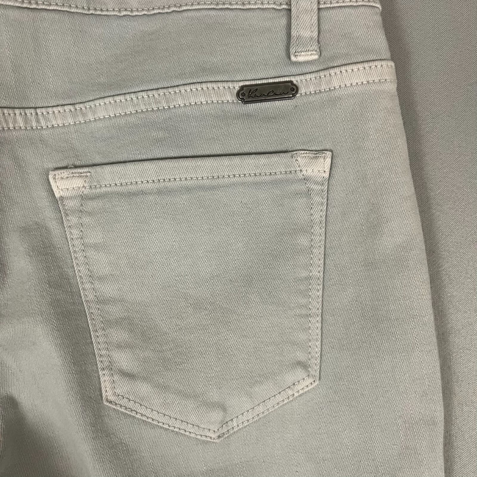 KanCan Jeans Womens 28 Light Gray Denim Cotton Leg Skinny Leg Pockets Distressed - Thumbnail 4