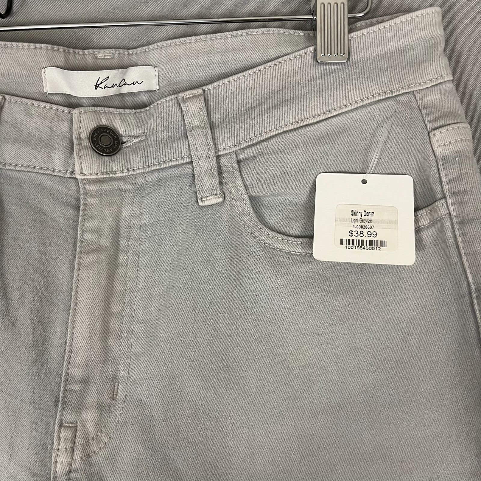 KanCan Jeans Womens 28 Light Gray Denim Cotton Leg Skinny Leg Pockets Distressed - Thumbnail 2