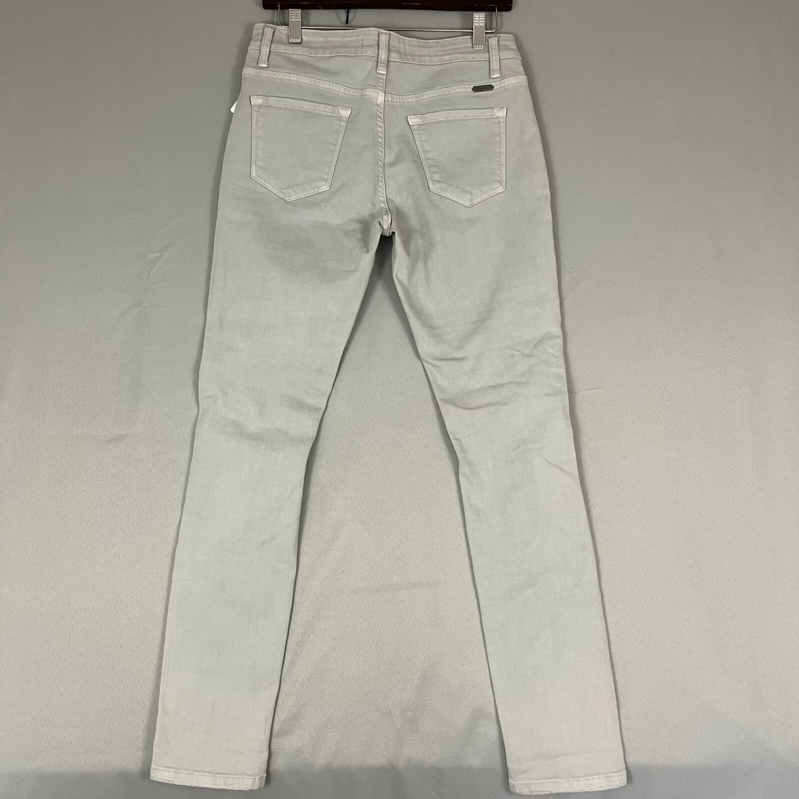 KanCan Jeans Womens 28 Light Gray Denim Cotton Leg Skinny Leg Pockets Distressed - Thumbnail 3