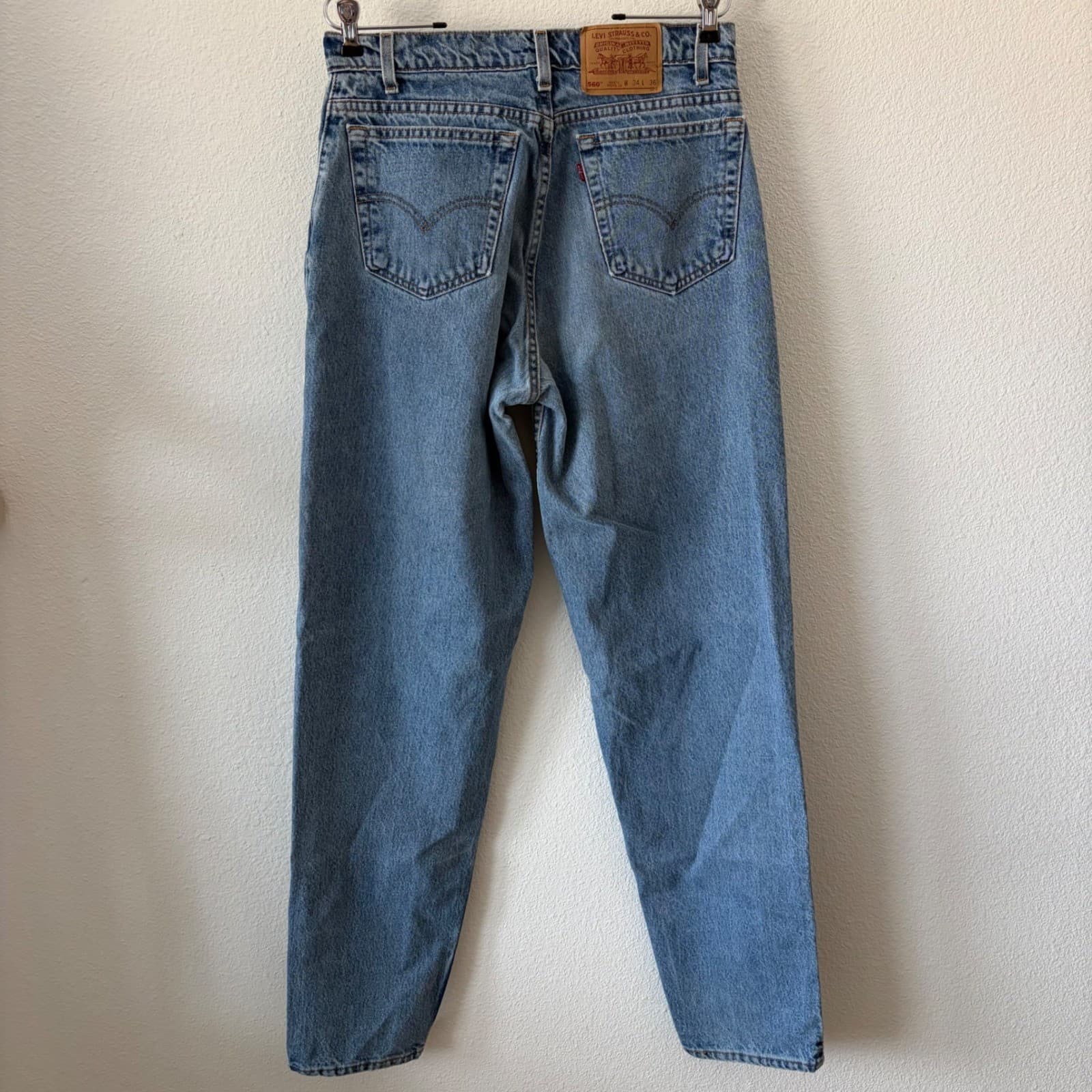 Levis 560 Loose Fit Tapered Leg Jeans Mens 34x36 Y2K Vintage 90s Made in USA - Thumbnail 5
