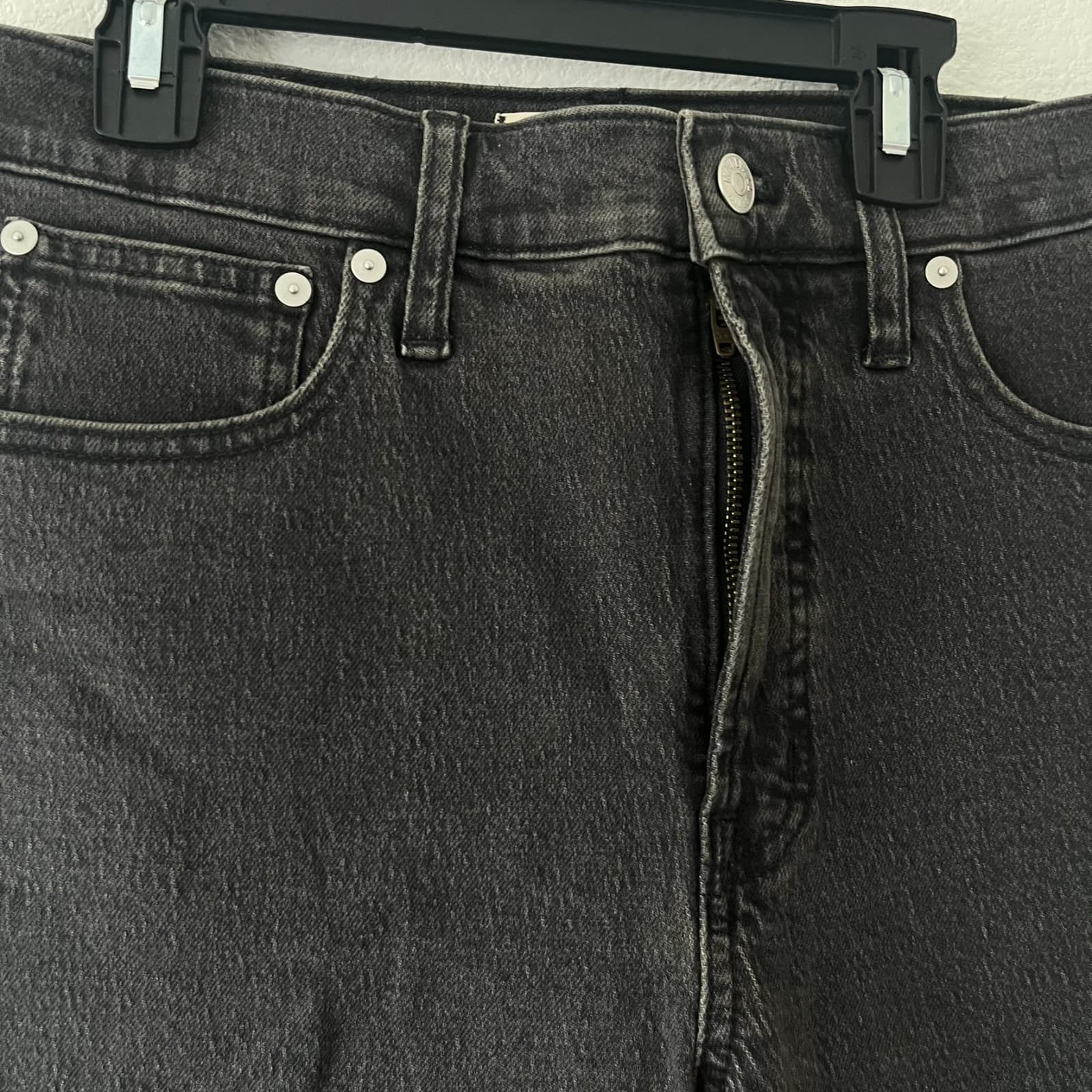 Madewell Vintage Jeans Women's 28P Black Denim Cotton Pockets Skinny Leg Zip Fly - Thumbnail 3