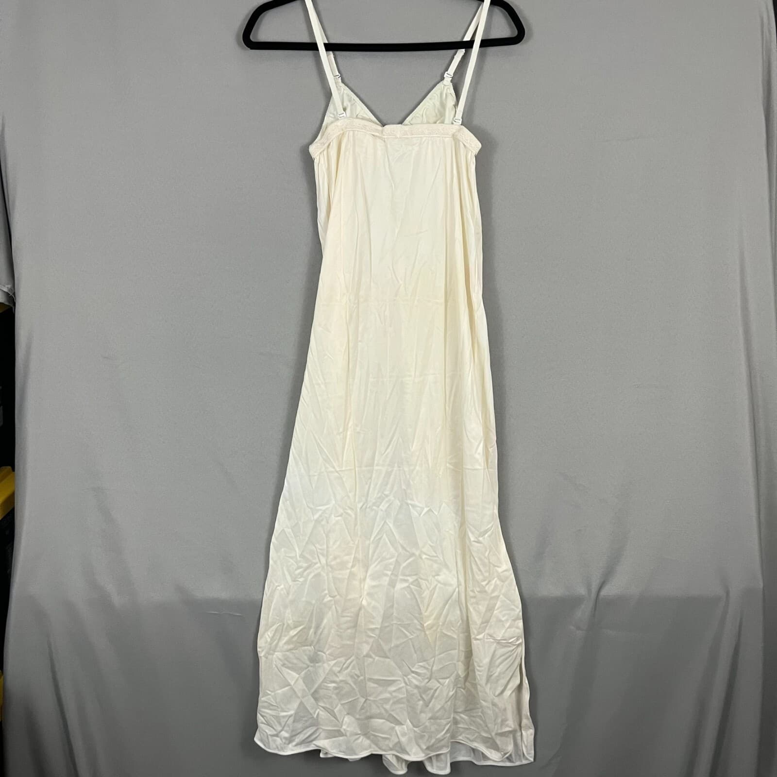Vintage The Sears Doesnt Slip Nylon Anti-Cling Cream Maxi Slip Size 36 Deadstock - Thumbnail 5