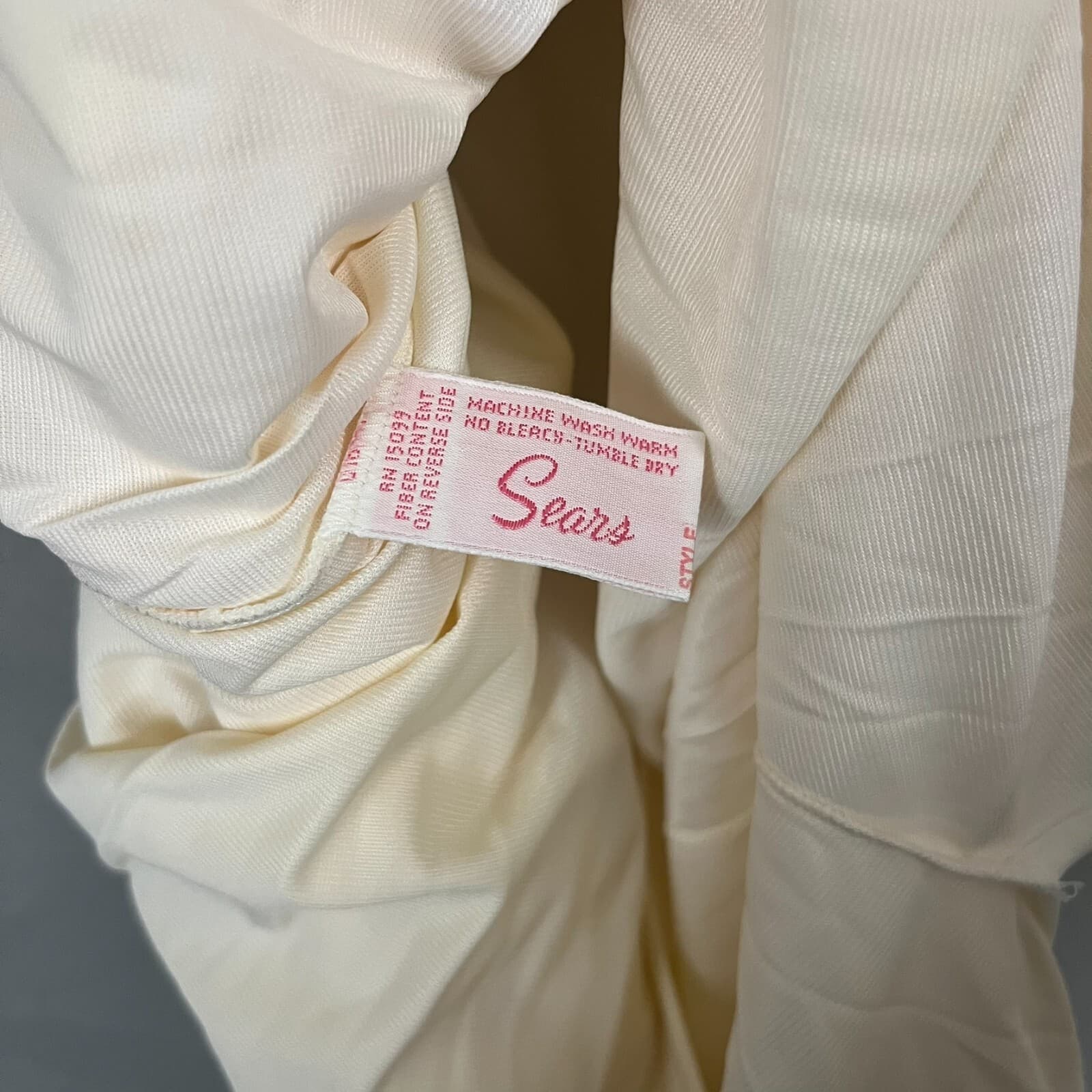 Vintage The Sears Doesnt Slip Nylon Anti-Cling Cream Maxi Slip Size 36 Deadstock - Thumbnail 6