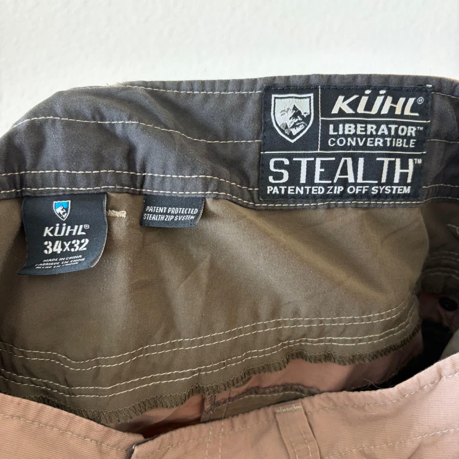 Kuhl Liberator Convertible Pants Mens 34x32 Brown Stealth Zip Off Hiking Utility - Thumbnail 5