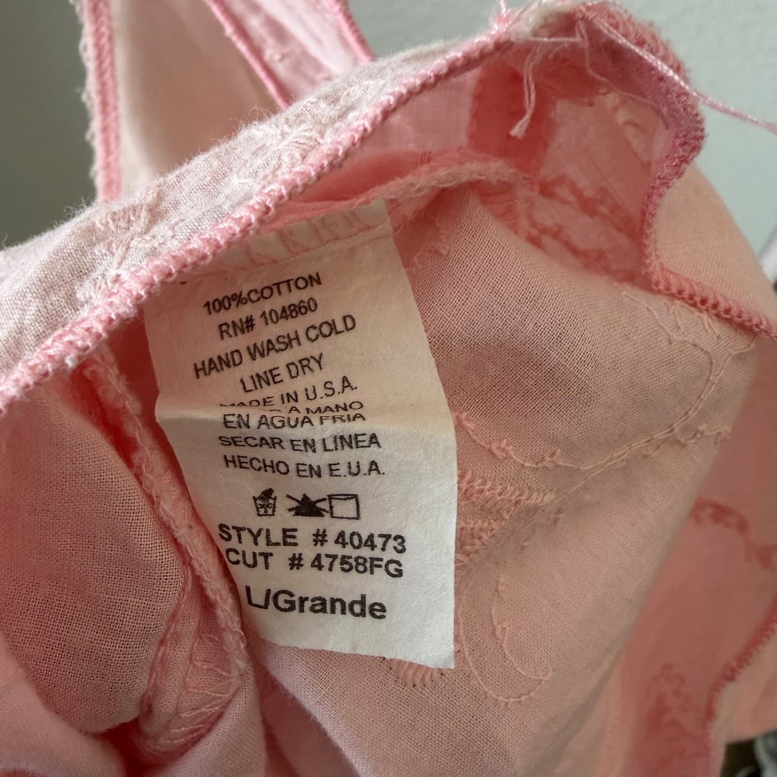 Charlotte Russe Babydoll Top Women Large Pink Y2K Embroidered Cotton 40473 - Thumbnail 4