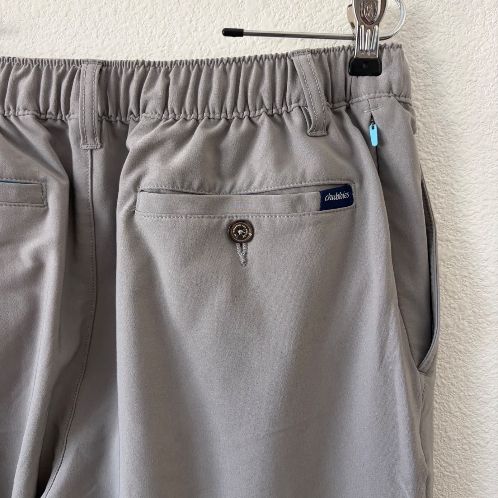 Chubbies Everywear Pants Mens Medium Grey Performance Stretch Tapered Chino - Thumbnail 5