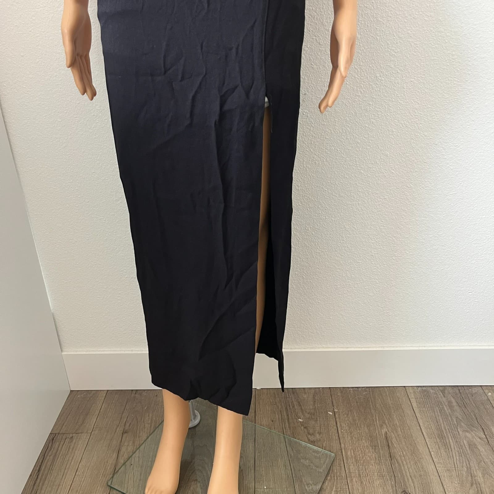 Vintage Jessica Mcclintock Gunne Sax Maxi Dress Womens 5/6 Black Peals Formal - Thumbnail 5