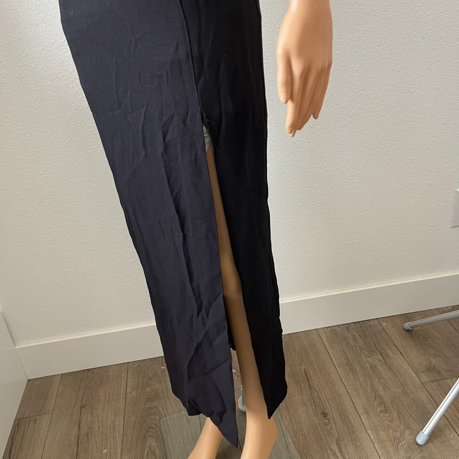 Vintage Jessica Mcclintock Gunne Sax Maxi Dress Womens 5/6 Black Peals Formal - Thumbnail 4