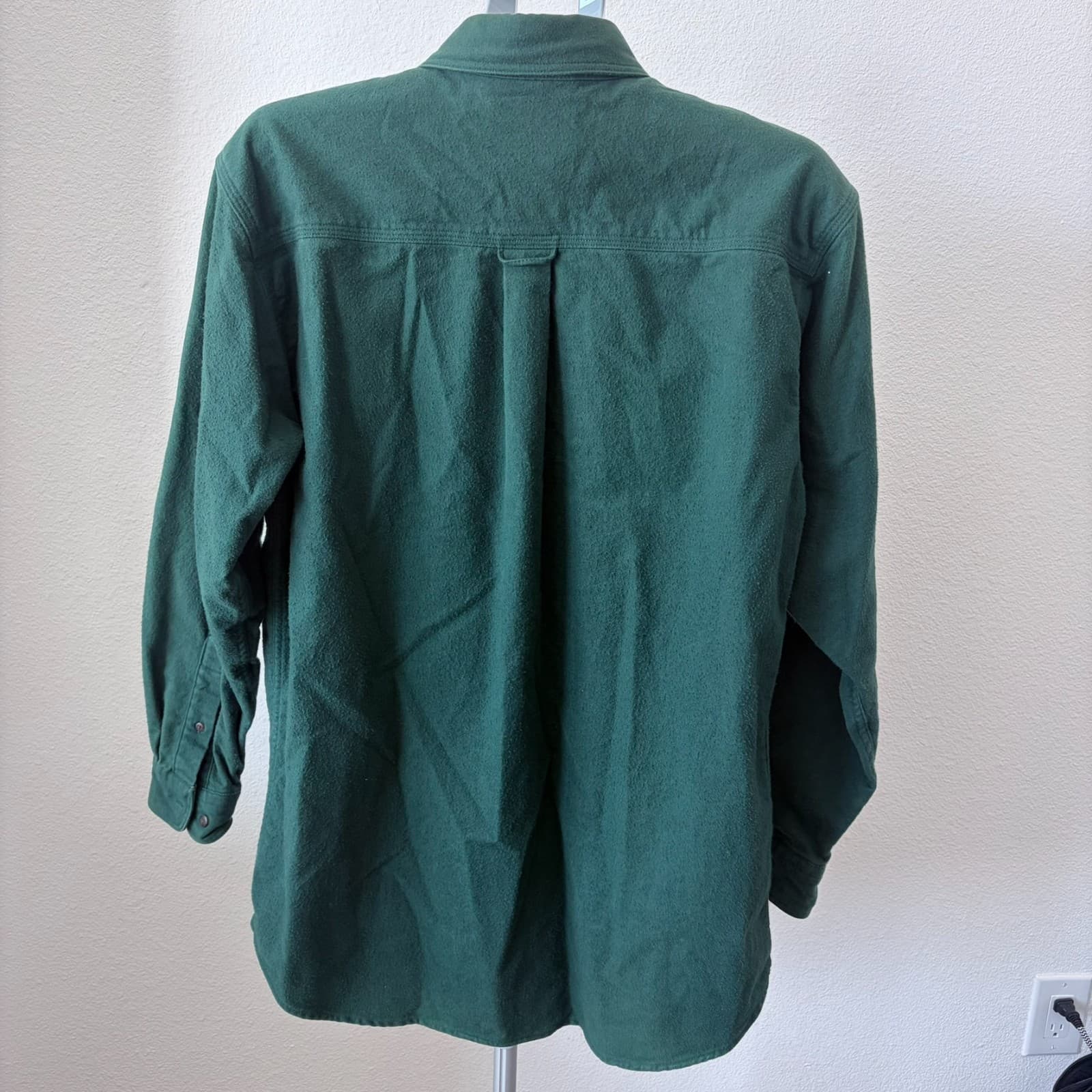 Vtg Woolrich Dartmout Shirt Mens Large Green Long Sleeve Button Down USA MADE - Thumbnail 4