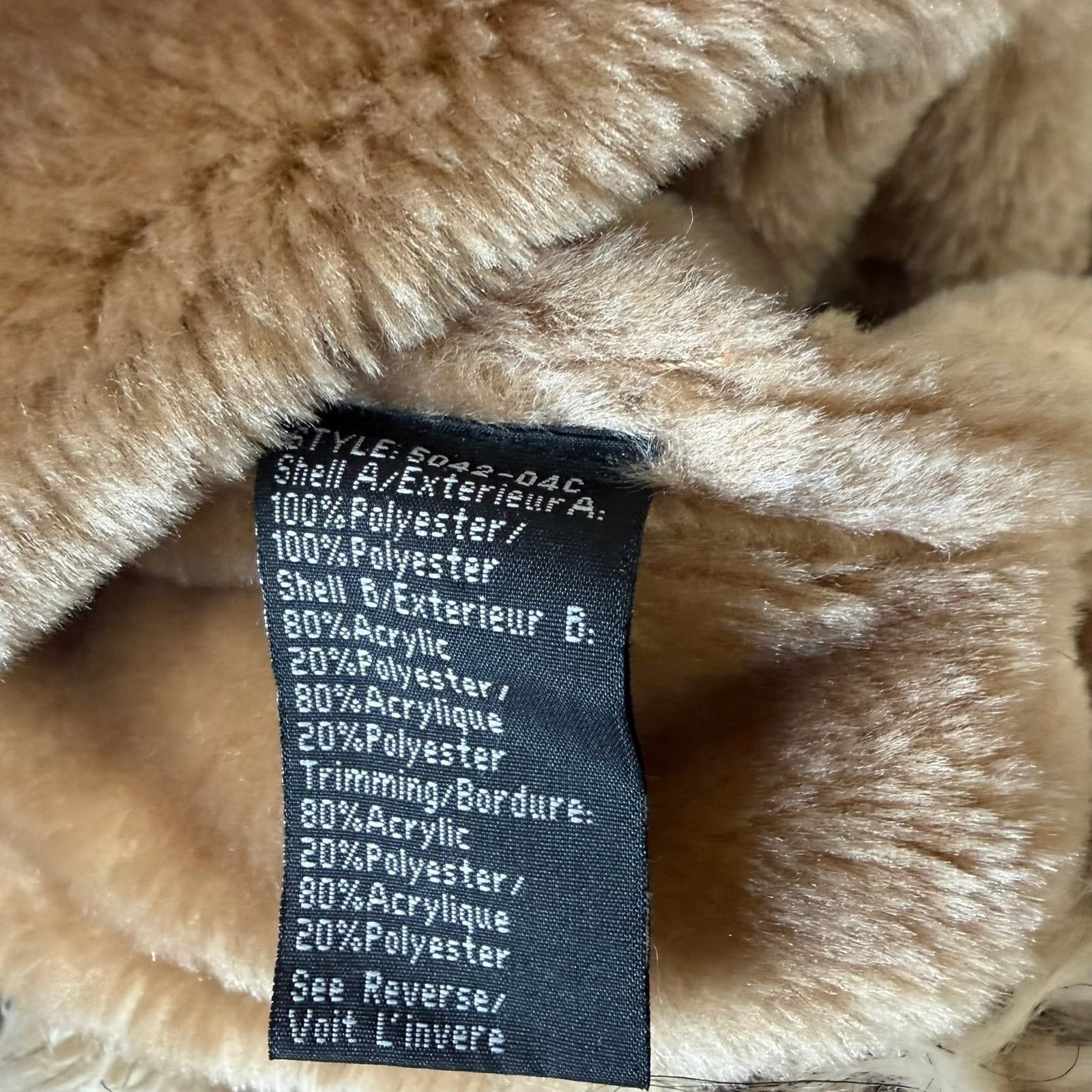Blanc Noir Penny Lane Coat Womens Medium Tan Faux Suede Fur Trim Hooded Y2K Boho - Thumbnail 3