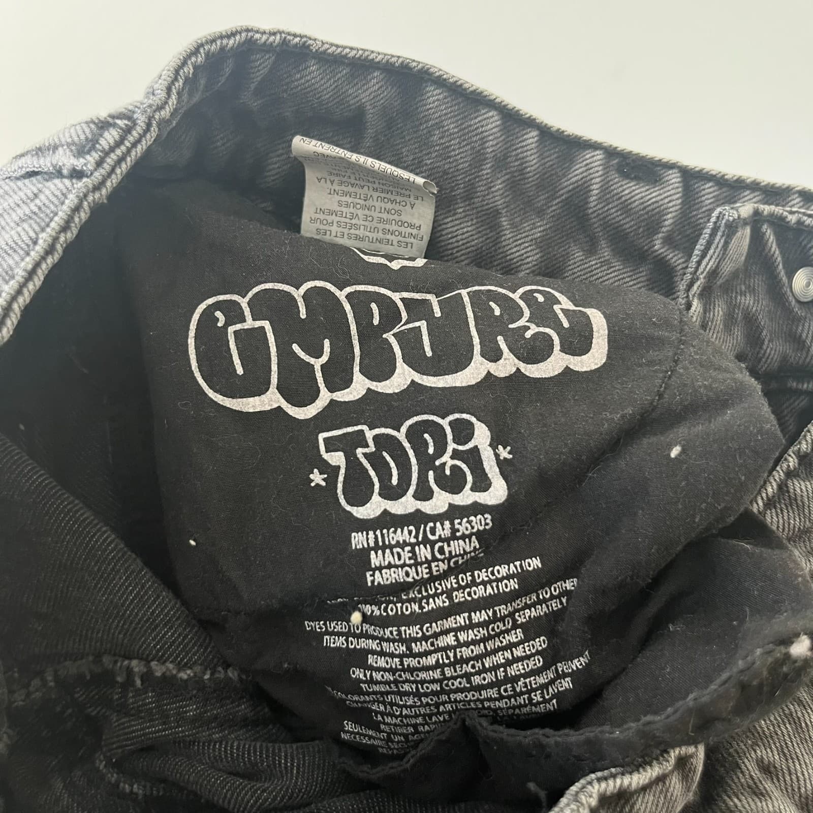 Empyre Tori Baggy Skater Cargo Jeans Women 0 Black Cotton 5-Pockets Straight Leg - Thumbnail 6