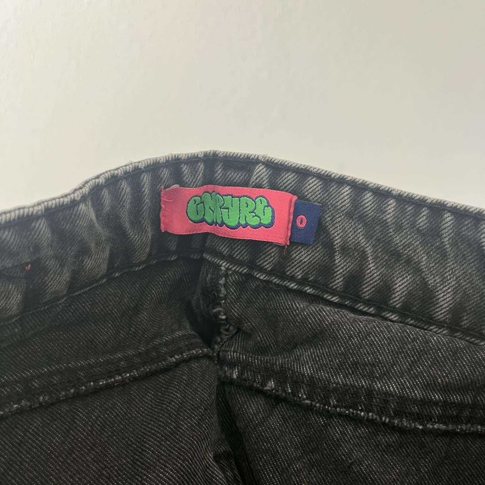 Empyre Tori Baggy Skater Cargo Jeans Women 0 Black Cotton 5-Pockets Straight Leg - Thumbnail 5