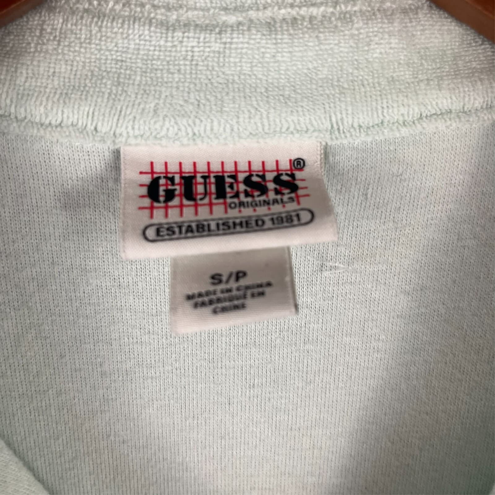GUESS Women's Polo Shirt Size S/P Teal Green Terry Cloth Gym Sports Golf Running - Thumbnail 3