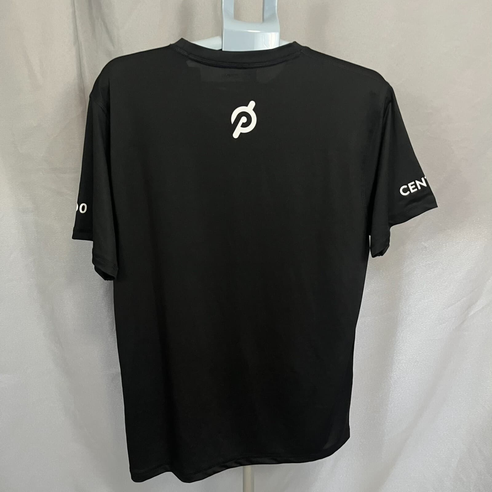 Peloton Century 100 Shirt Mens L Black Graphic Logo Stretch Crew Neck Pullover - Thumbnail 3
