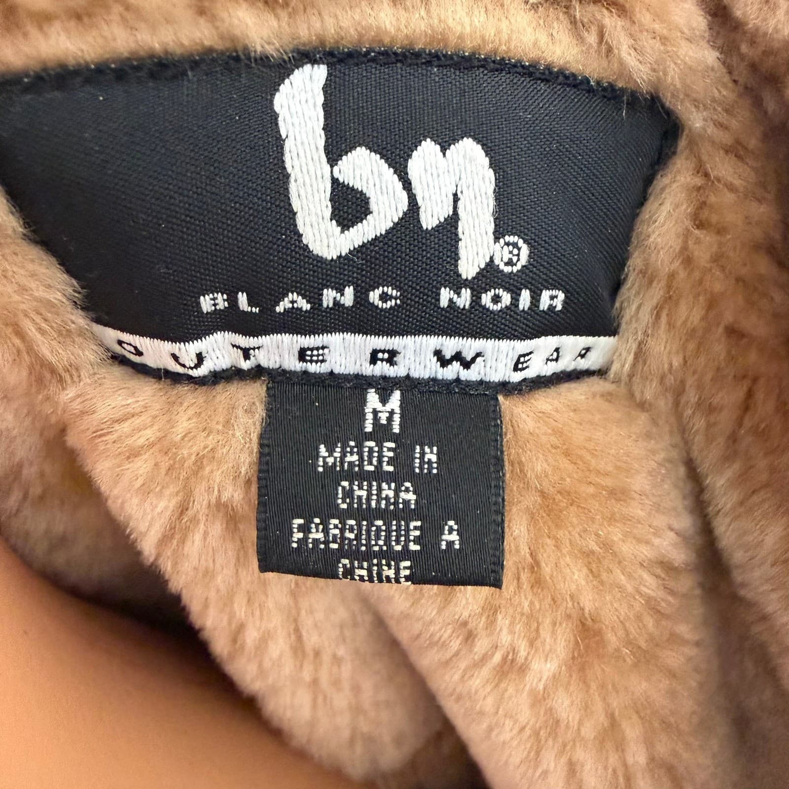 Blanc Noir Penny Lane Coat Womens Medium Tan Faux Suede Fur Trim Hooded Y2K Boho - Thumbnail 4