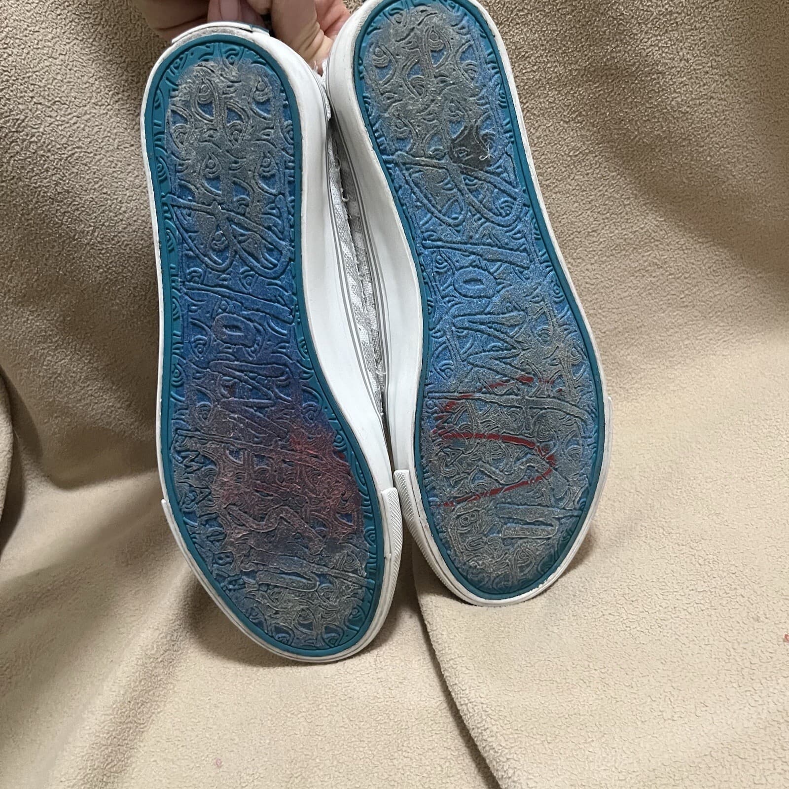 Blowfish Malibu Play Off White Zebra Print Linen Woman’s Slip On Sneakers Sz 8.5 - Thumbnail 5