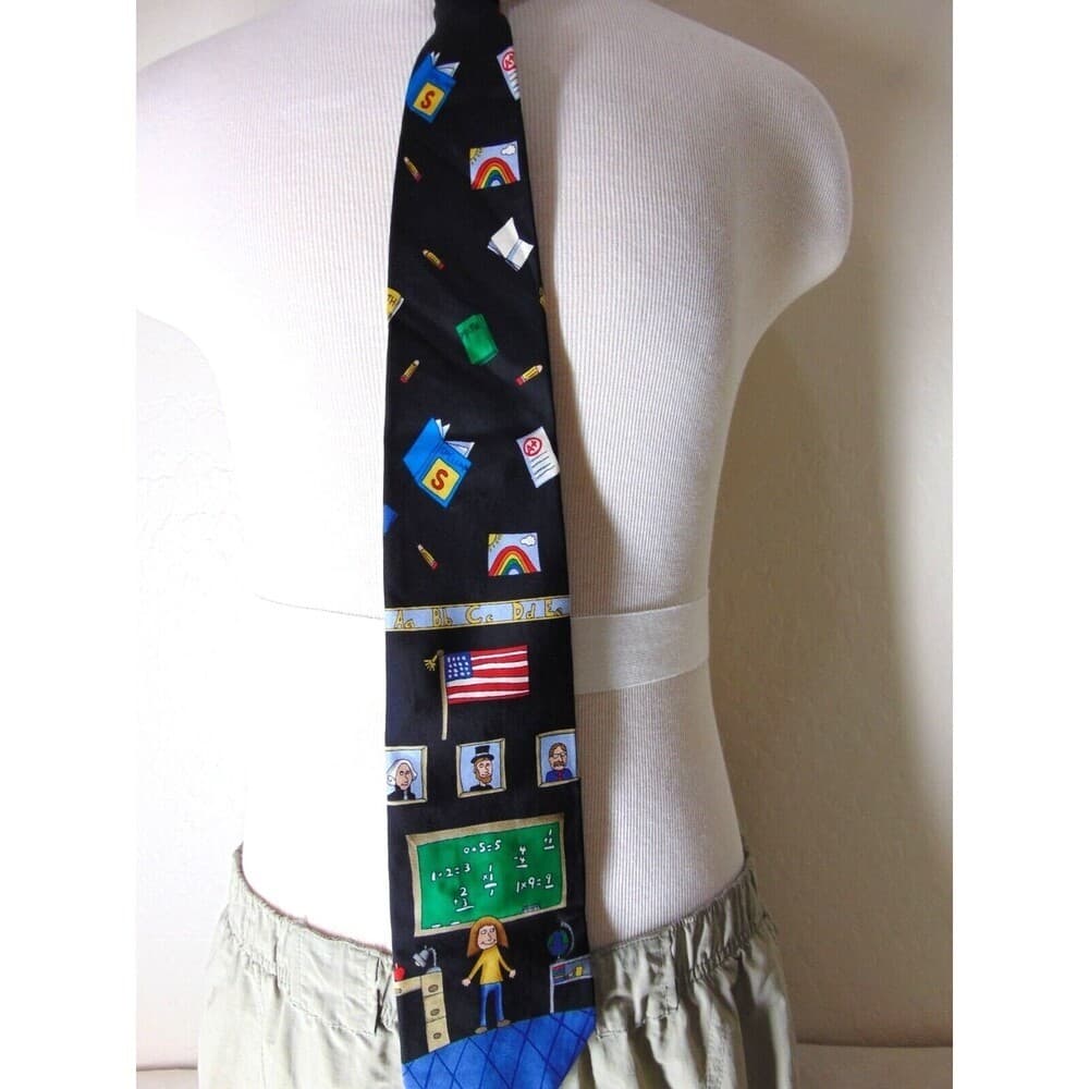 Teacher Appreciation Gift Save The Children My Favorite Teacher Novelty Neck Tie - Thumbnail 2
