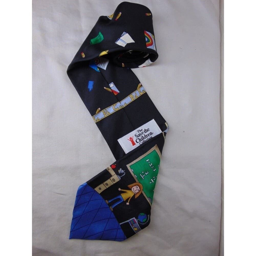 Teacher Appreciation Gift Save The Children My Favorite Teacher Novelty Neck Tie - Thumbnail 6