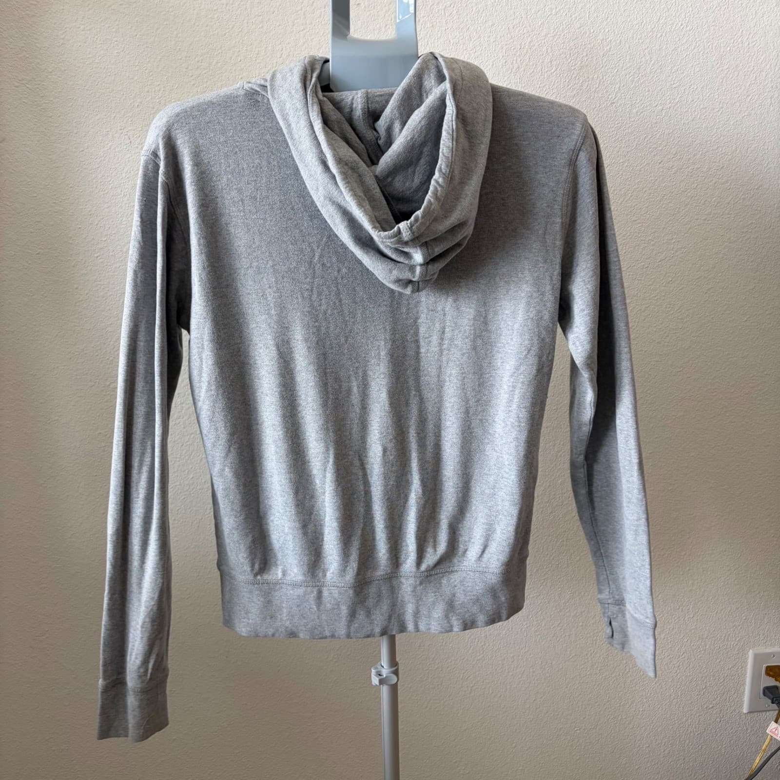 Pact Full Zip Hoodie Women Size M Grey Organic Cotton Thumbhole Pocket - Thumbnail 2