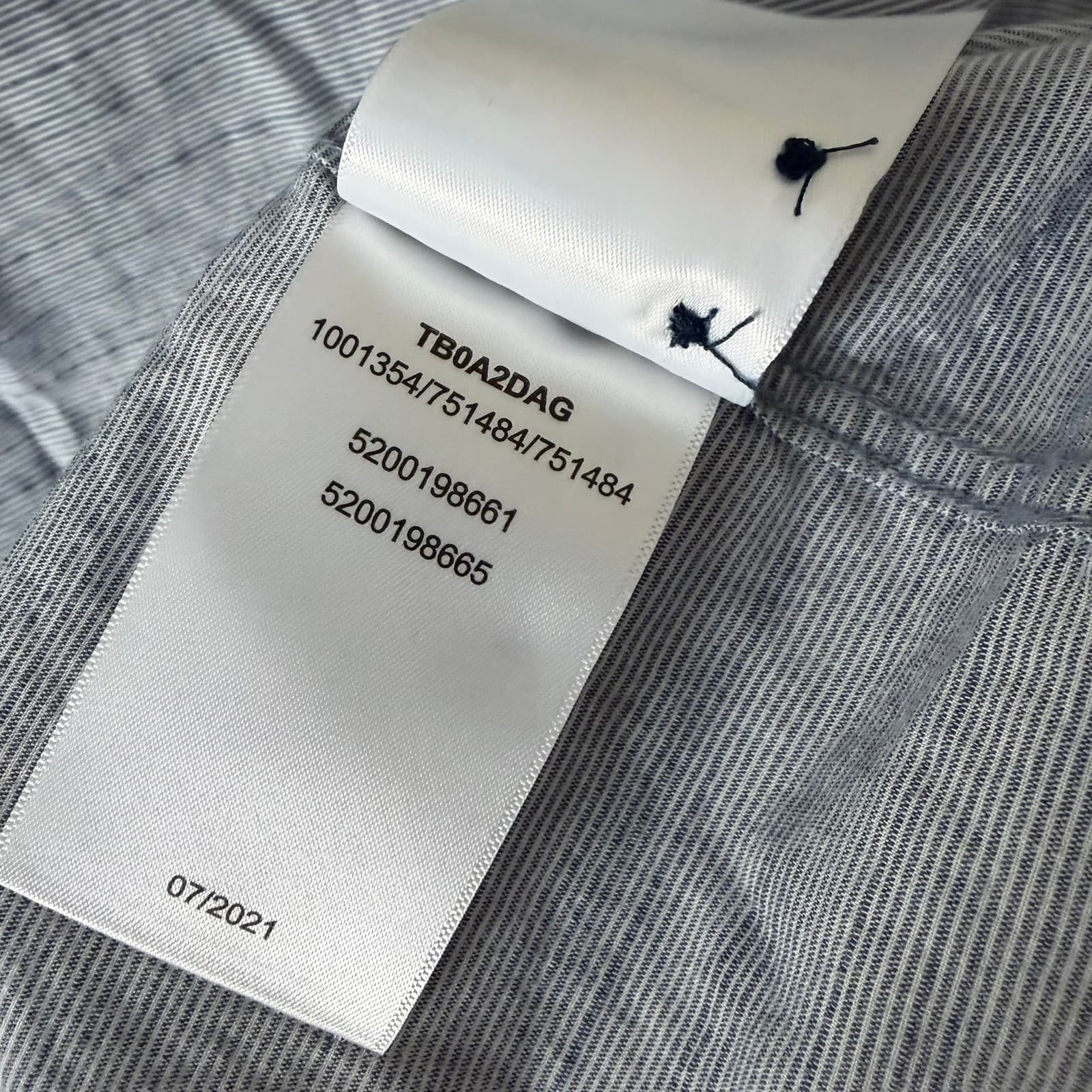 Timberland Mens XXL Slim Fit Long Sleeve Button Up Shirt Blue Stripe TB0A2DAG - Thumbnail 6