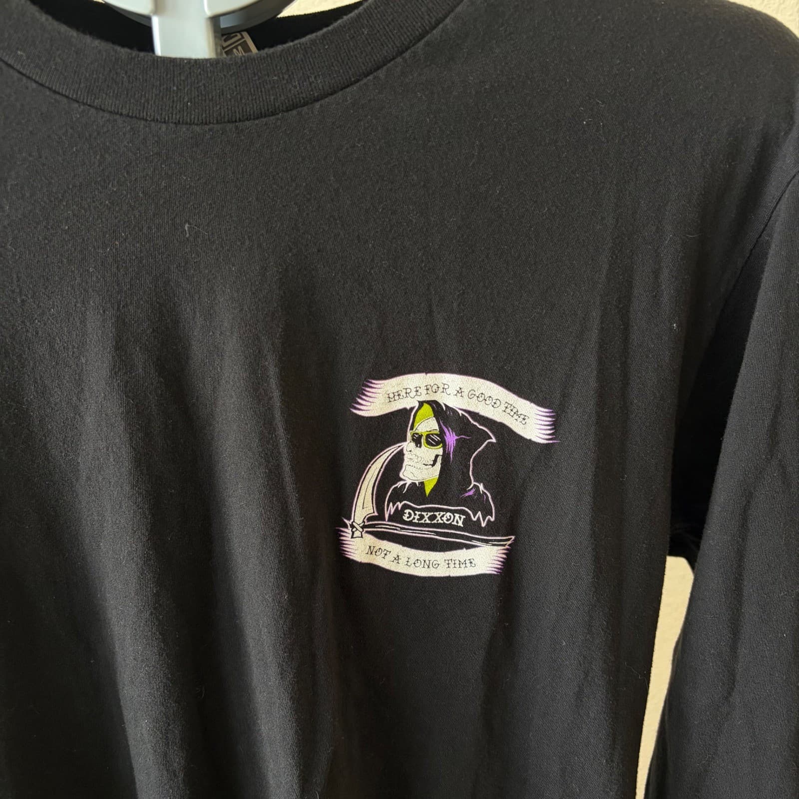 Dixxon Death Boy Long Sleeve T Shirt Mens M Black Grim Reaper Graphic - Thumbnail 2
