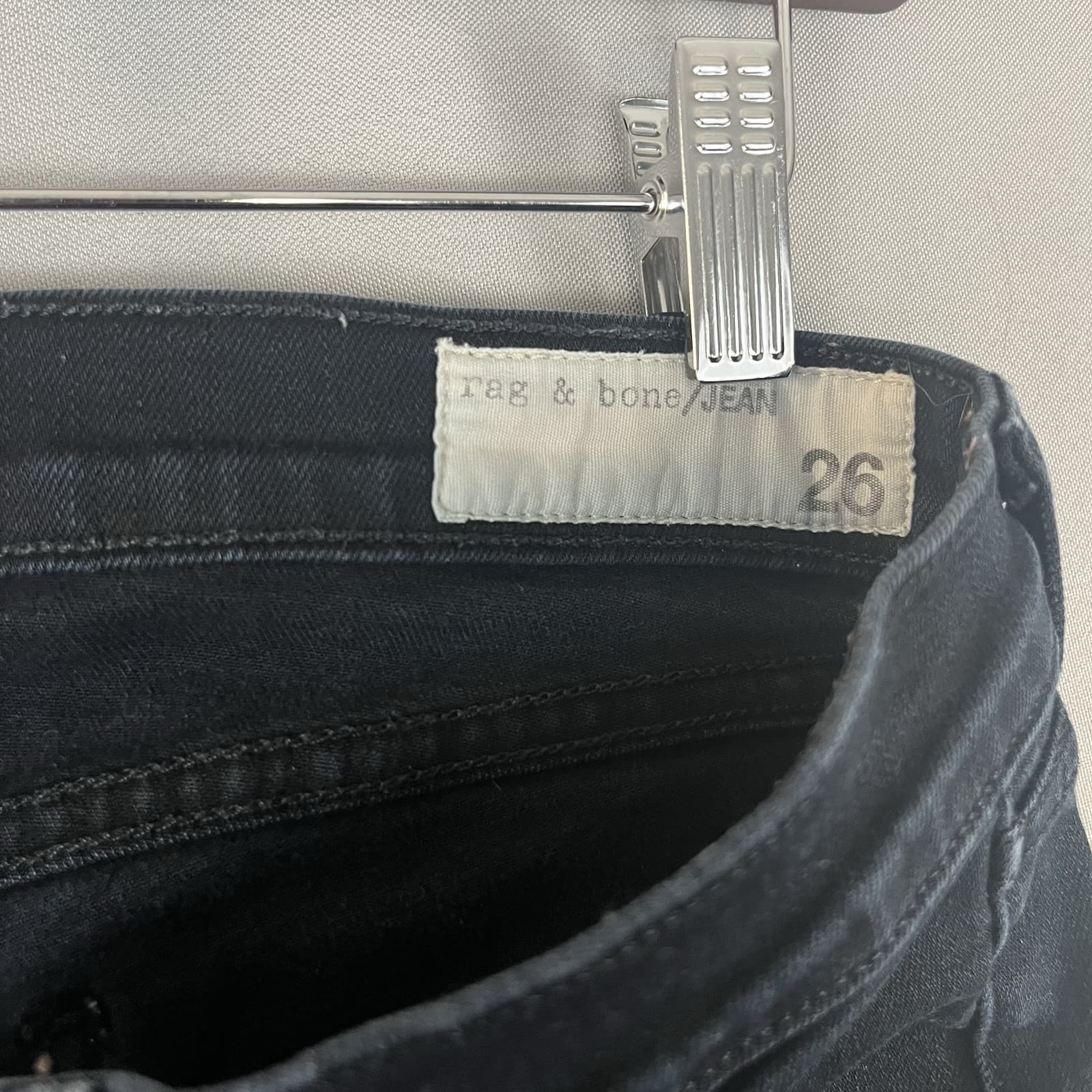 Rag & Bone Jeans Women’s Black Skinny Stretch in Coal W1502K520 Sz 26 Goth Skate - Thumbnail 5